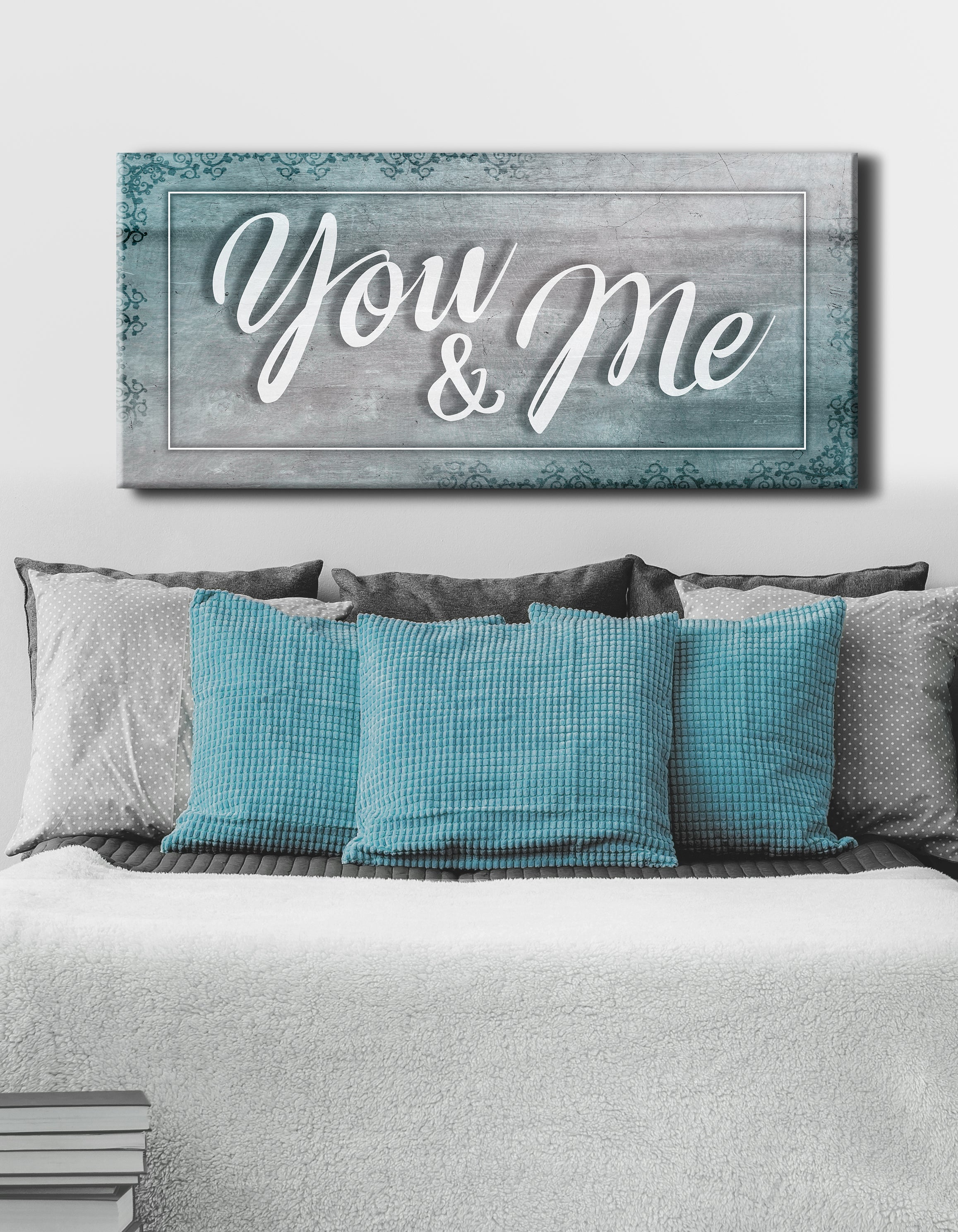 Hot Deal! High - quality Couples Wall Art 'You & Me V6' with Wood Frame, Ready to Hang