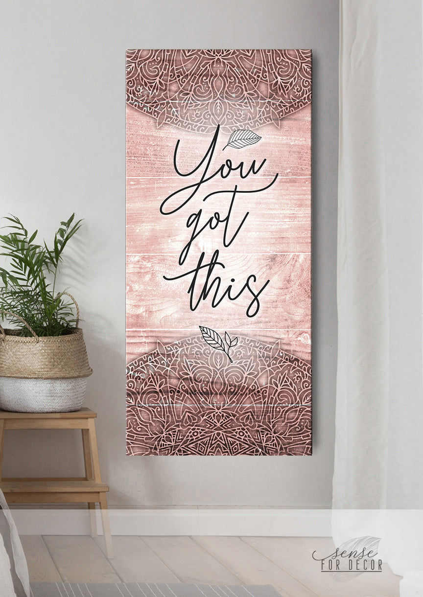 Hot! Inspire Wall Art 'You Got This' - Wood Frame, Ready To Hang