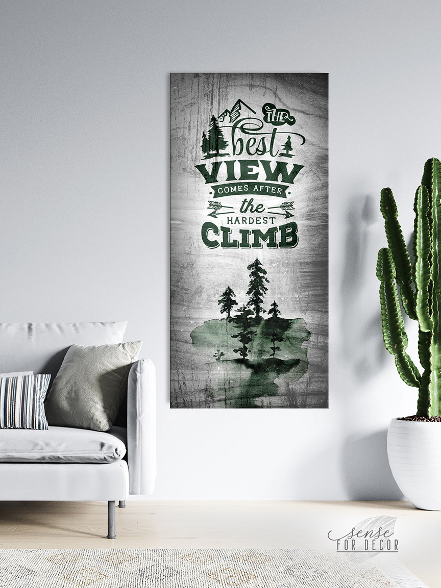 Inspire Wall Art: Best View After Hardest Climb V3 - Buy 2, Save 20%