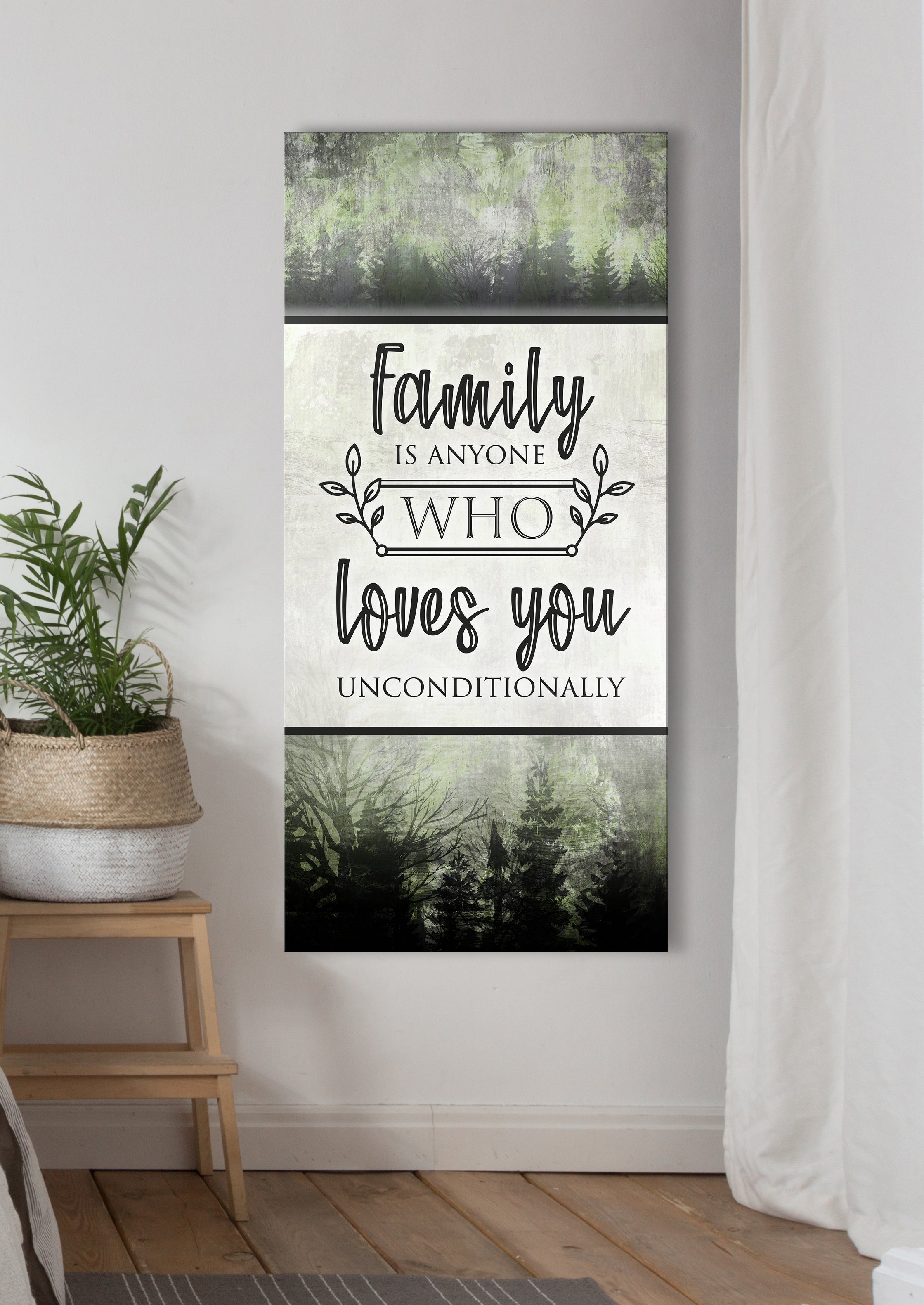 Exclusive Family Wall Art - Wood Frame, Ready To Hang! Family Is Those Who Love You Unconditionally