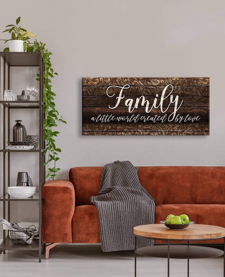 Family Wall Art: Love - Created World (Wood Frame, Ready To Hang), Buy 2 Save 20%