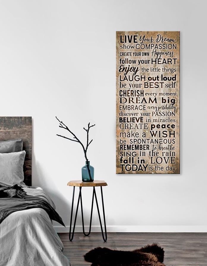 Exclusive Offer! High - Quality Wood - Framed Home Wall Art for Living Your Dream, Ready to Hang