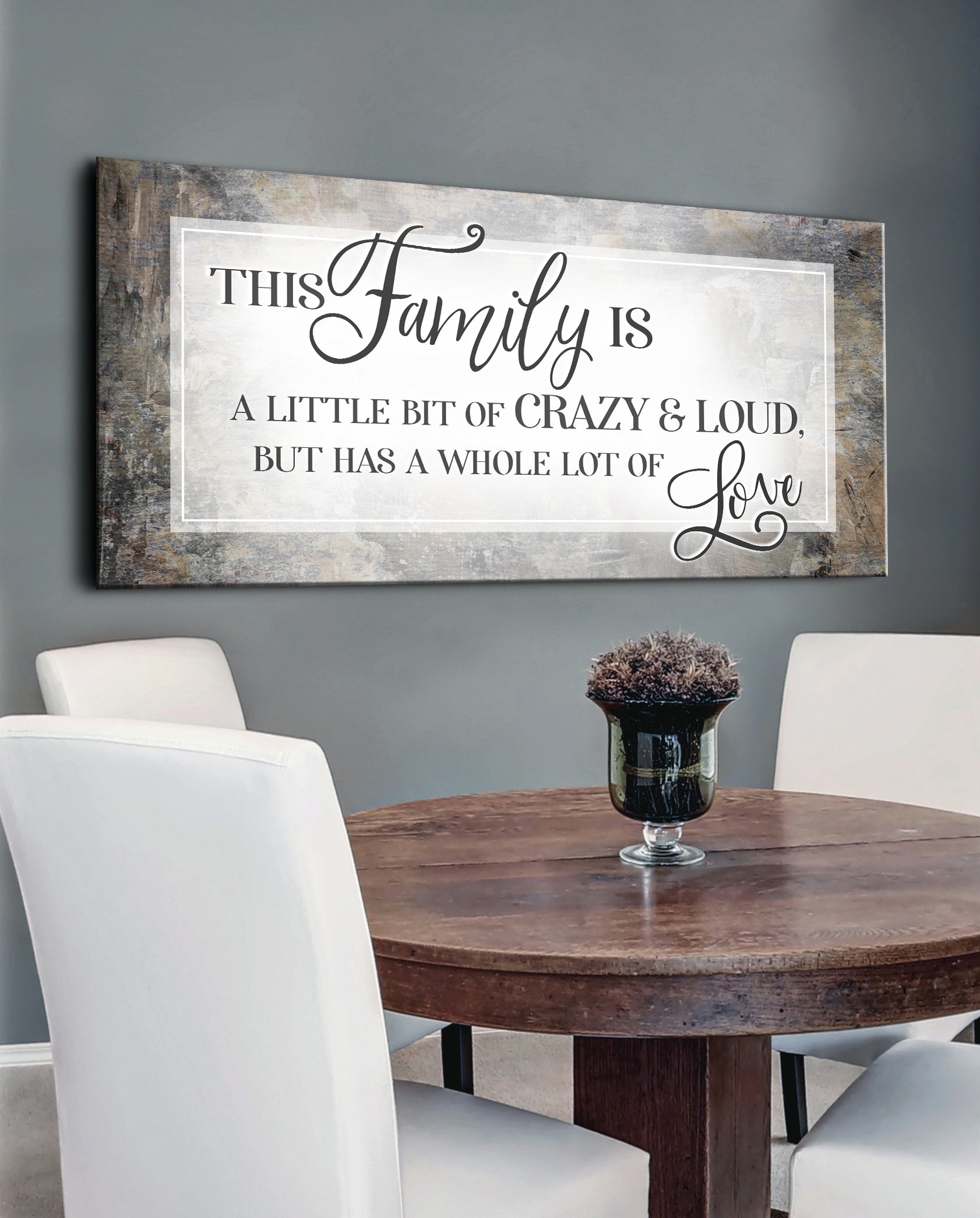 Hot Deal! High - quality Family Wall Art - 'This Family Is A Bit Crazy' V8 with Wood Frame, Ready to Hang