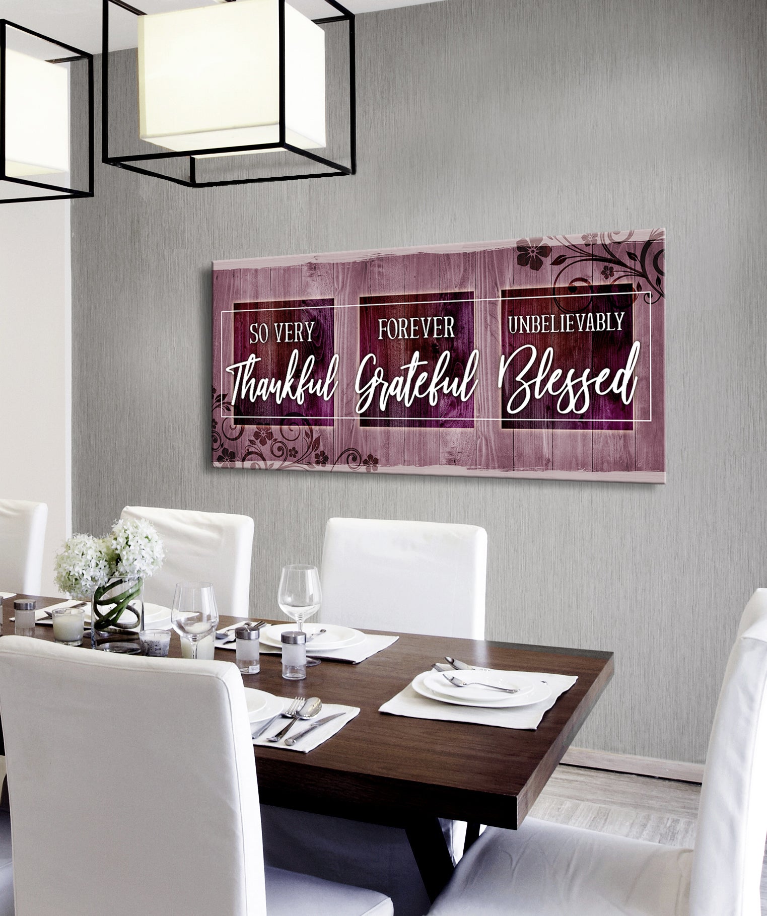 High - Quality Christian Wall Art 'So Very Thankful V11' with Wood Frame, Ready to Hang
