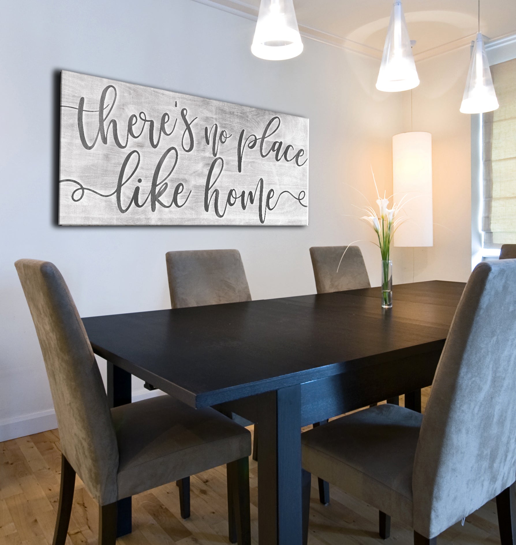 High - Quality Wood - Framed 'There's No Place Like Home' Wall Art, Ready to Hang