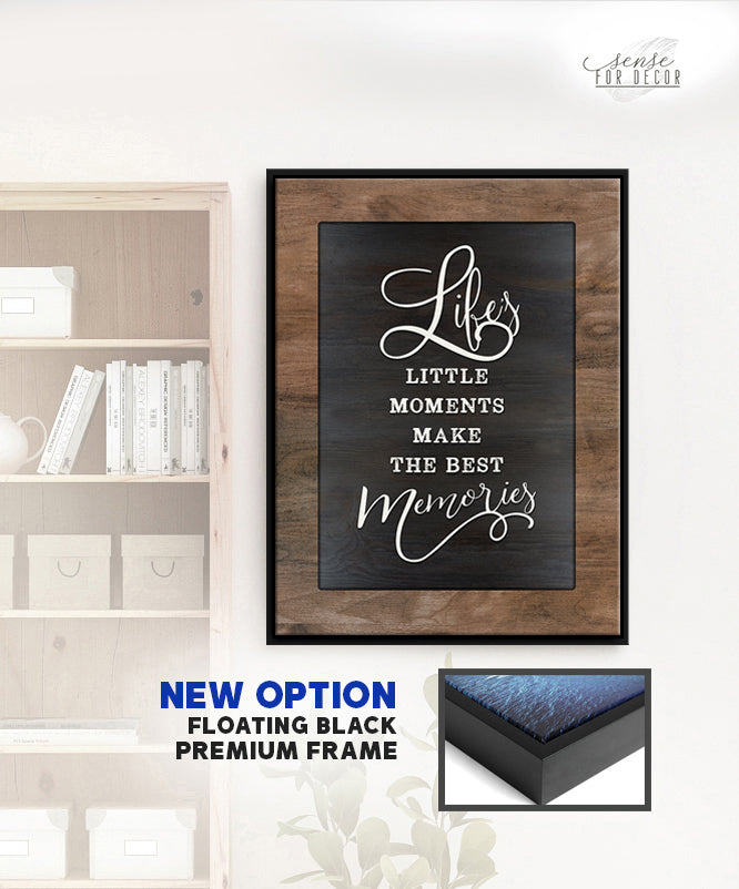 Family Wall Art: Lifes Moments, Best Memories (Wood Frame, Ready to Hang) - Buy 2, Save 20%