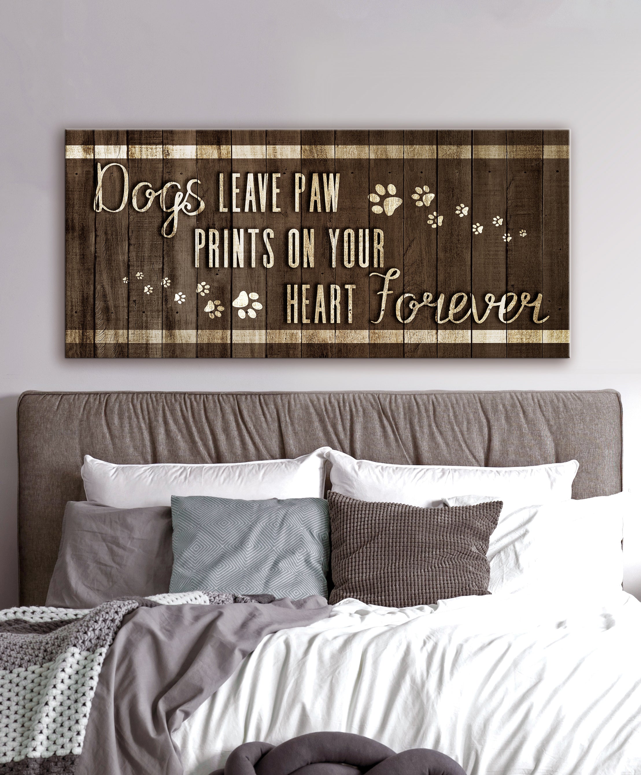 Ready-to-Hang Dog Paw Wood Frame Pet Wall Art - Buy 2, Save 20%