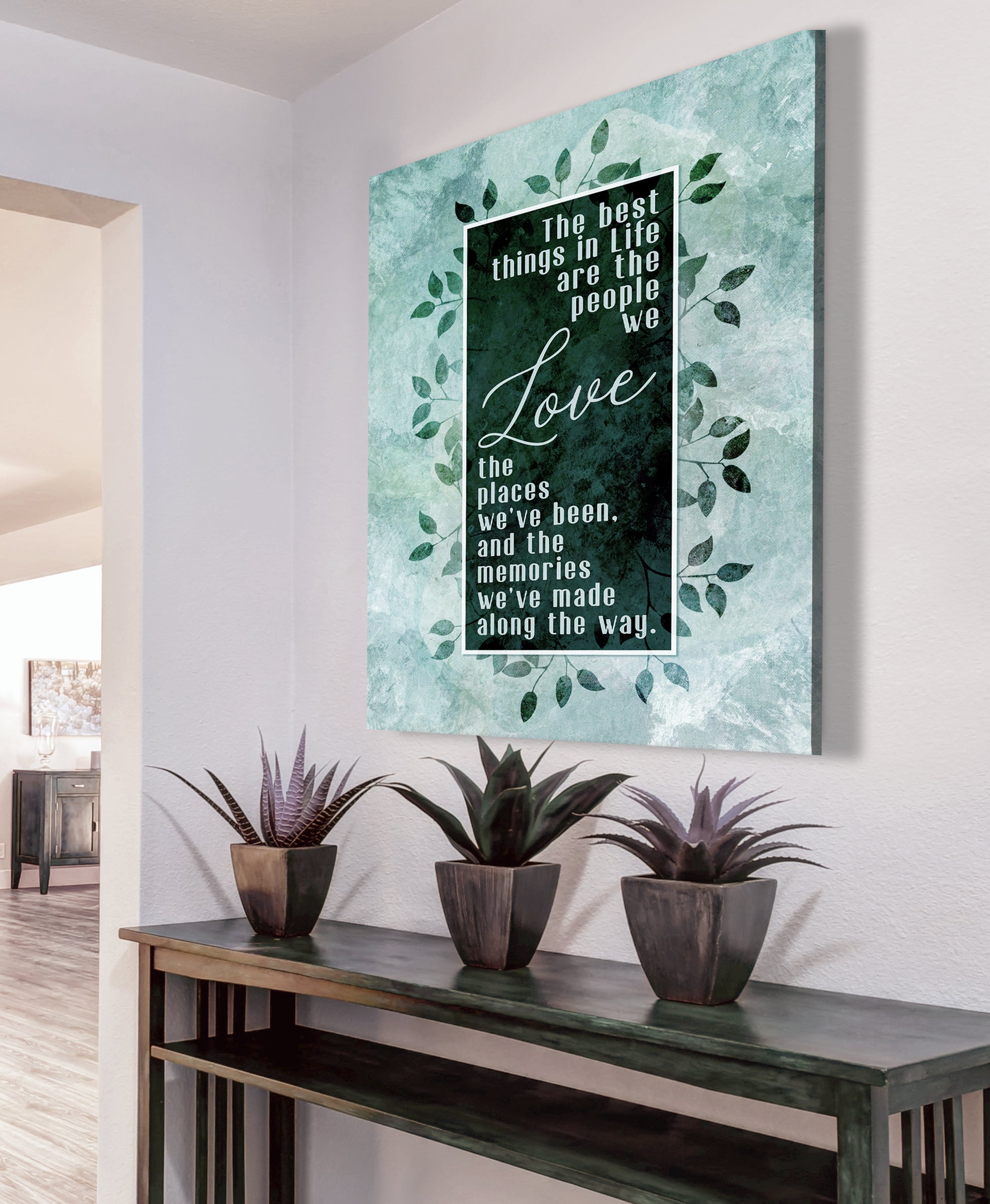 Hot! Best Things In Life V7 Wall Art with Wood Frame, Ready to Hang