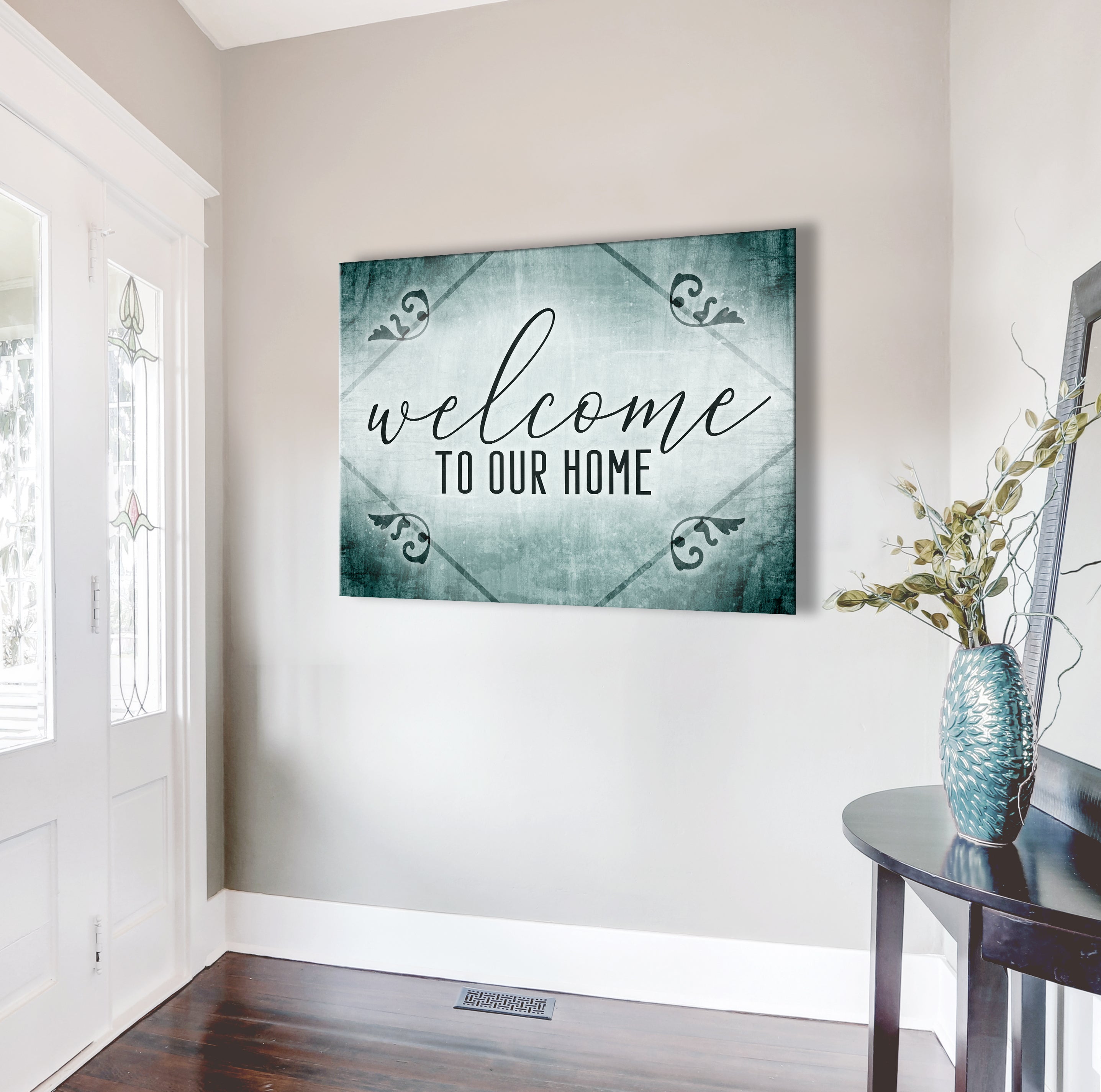 High - Quality Wood - Framed Welcome To Our Home Wall Art (Ready To Hang) V7
