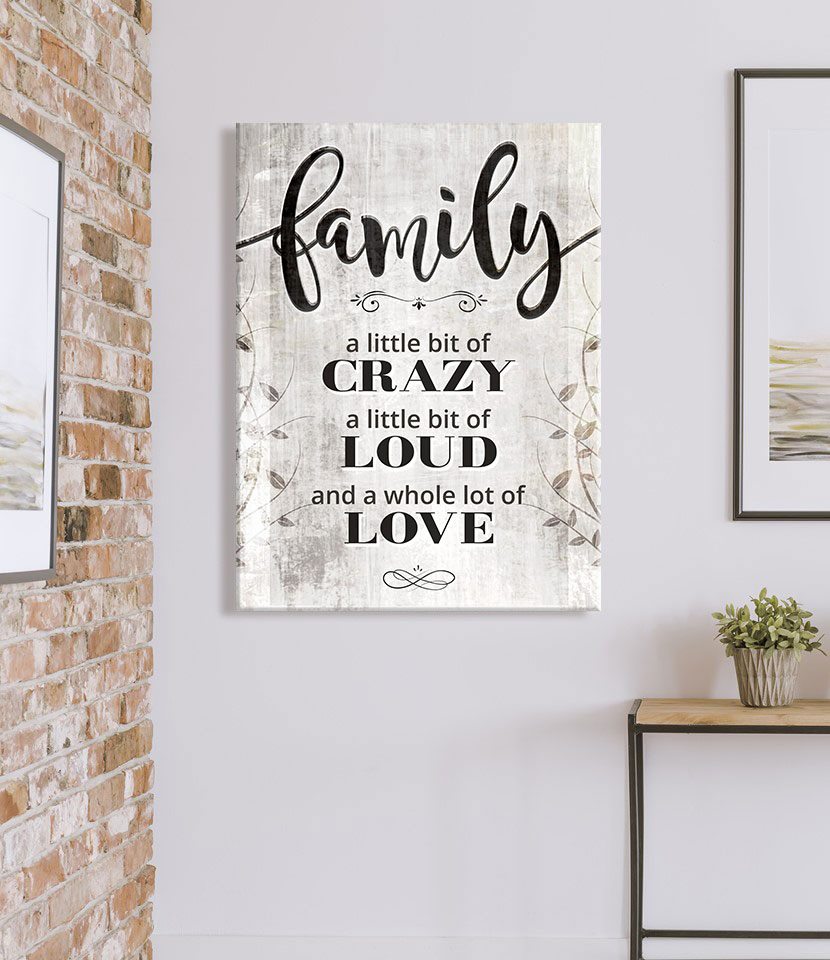 Hot Deal! Family Wall Art - Bit Crazy V11 (Wood Frame, Ready To Hang)