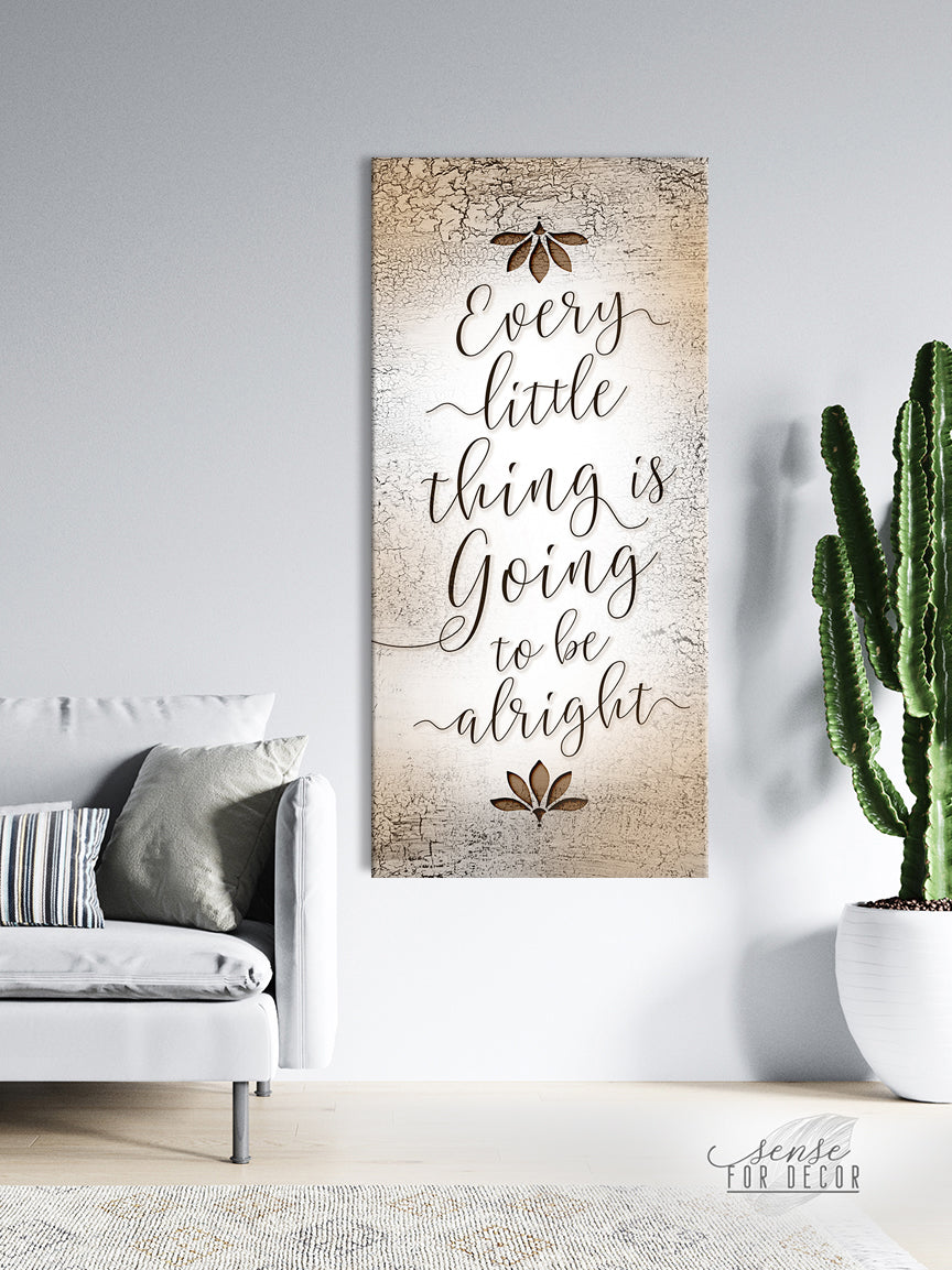 Ready-to-Hang Inspire Wall Art: Everything Will Be Okay (Wood Frame)