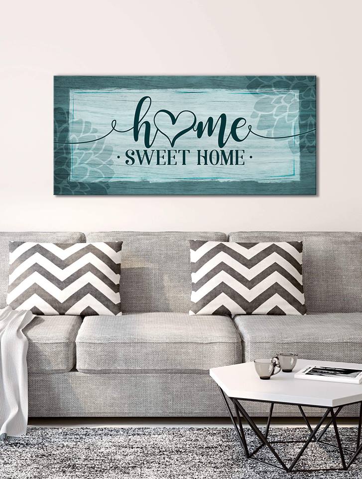 Hot Deal! High - Quality Wood - Framed 'Home Sweet Home V4' Wall Art Ready To Hang