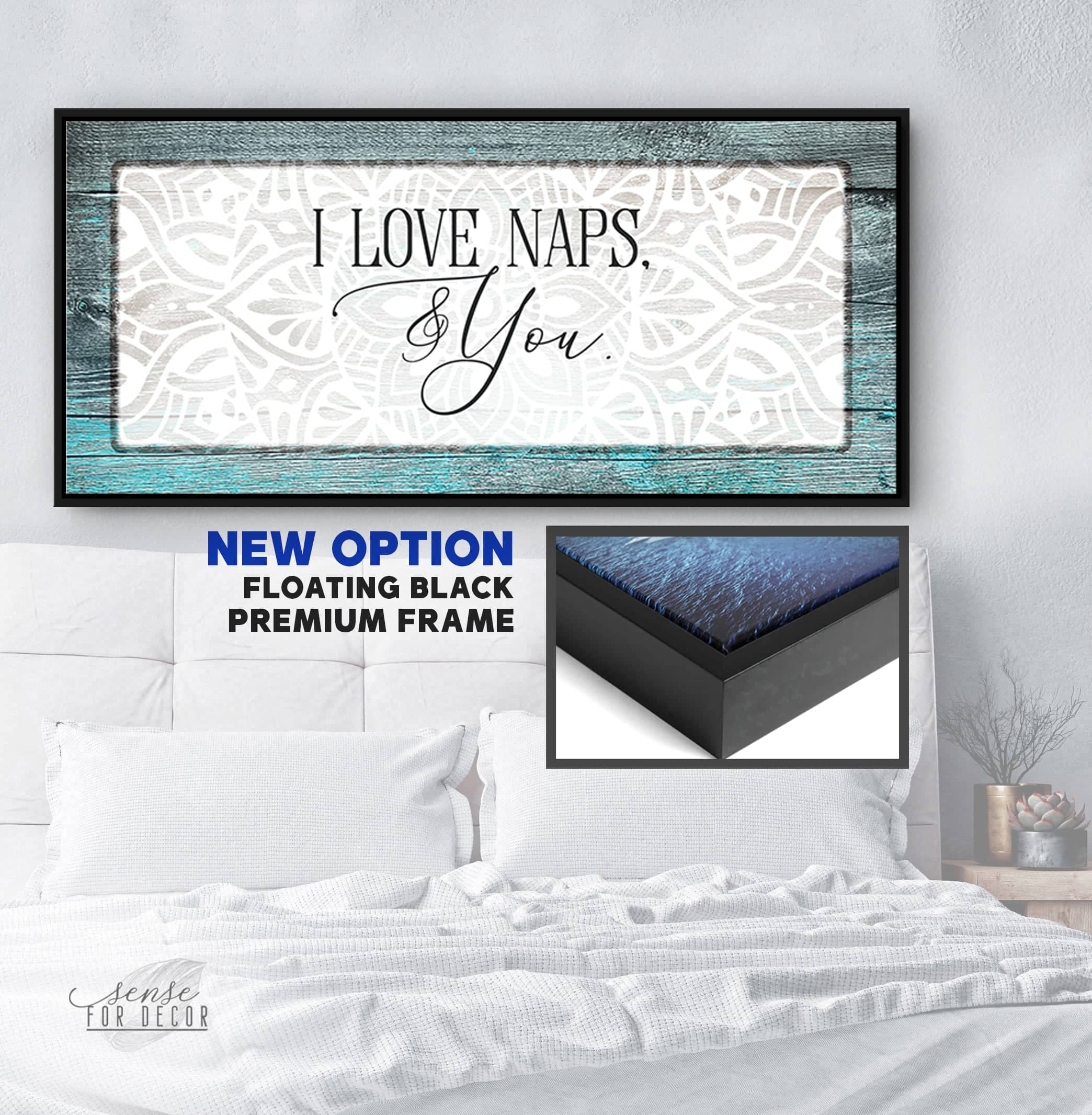 I Love Naps And You Bedroom Wall Art - Wood Frame, Ready To Hang! Buy 2, Save 20%