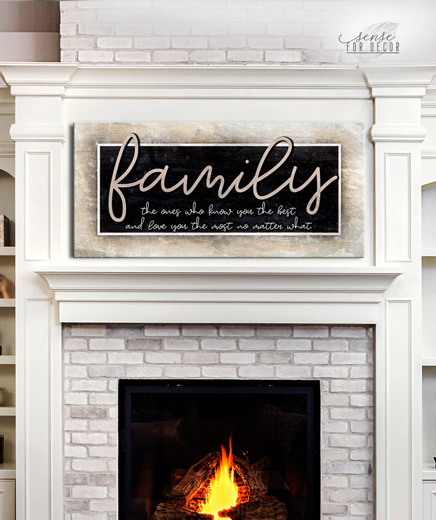 High - Quality Family Wall Art with Wood Frame, Ready to Hang