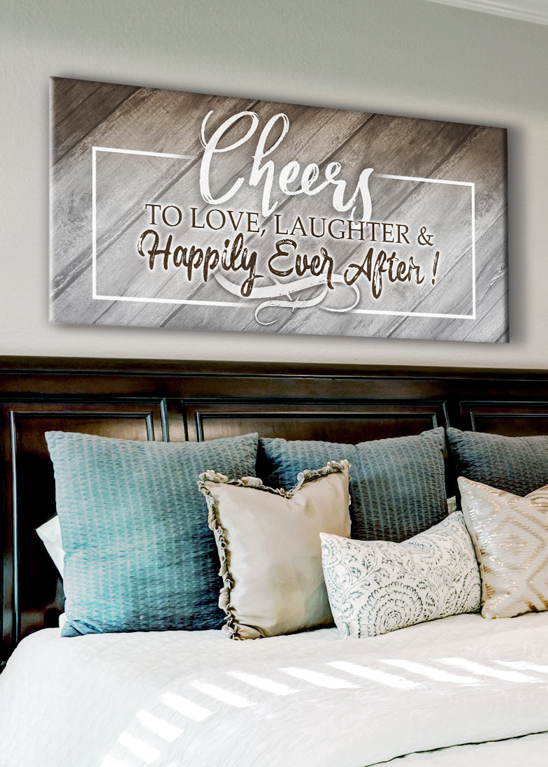Cheers To Love v2 Wood Frame Wall Art - Ready To Hang! Buy 2, Save 20%
