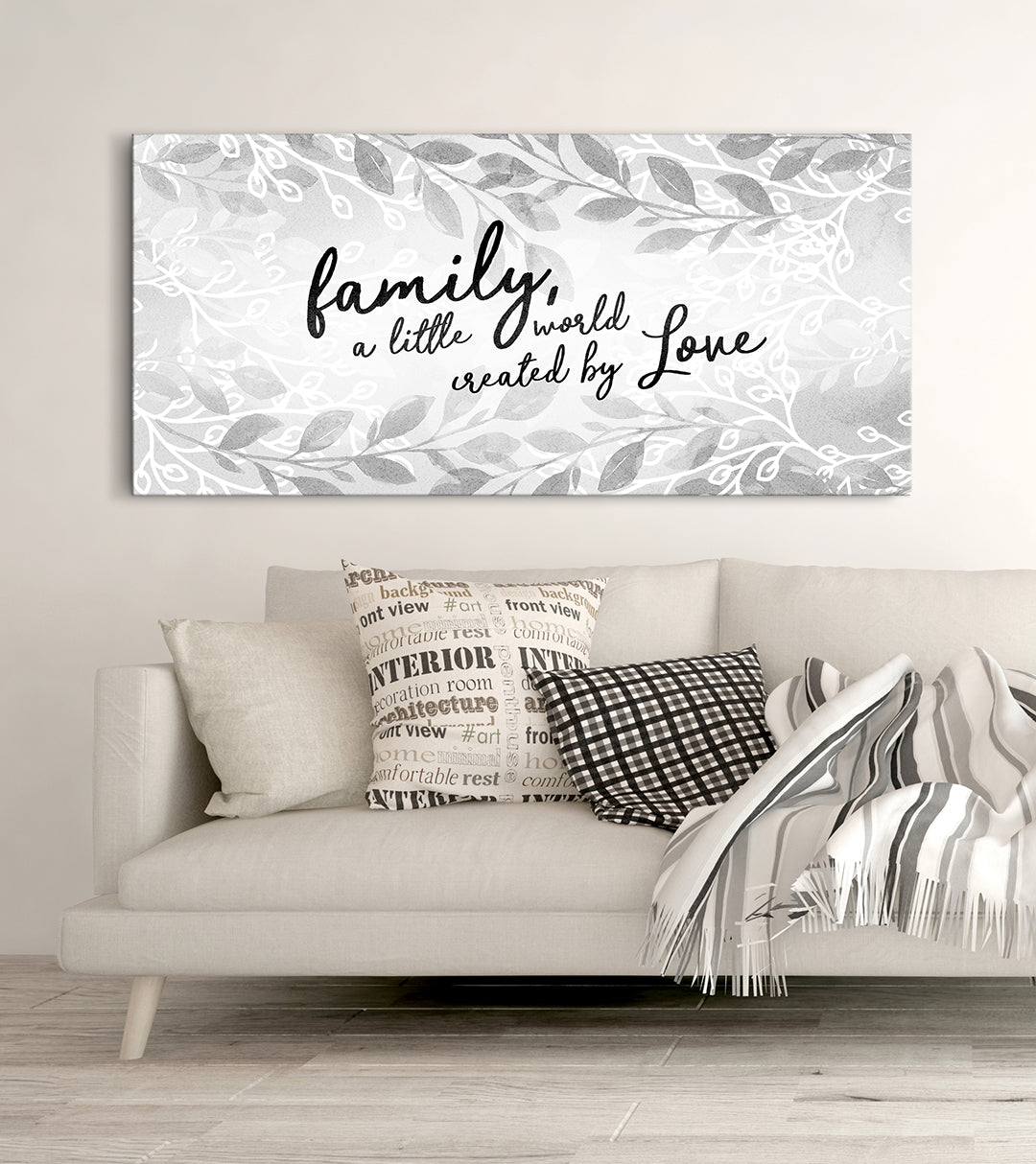 Exclusive! Family Wall Art - A World of Love in Wood Frame, Ready to Hang