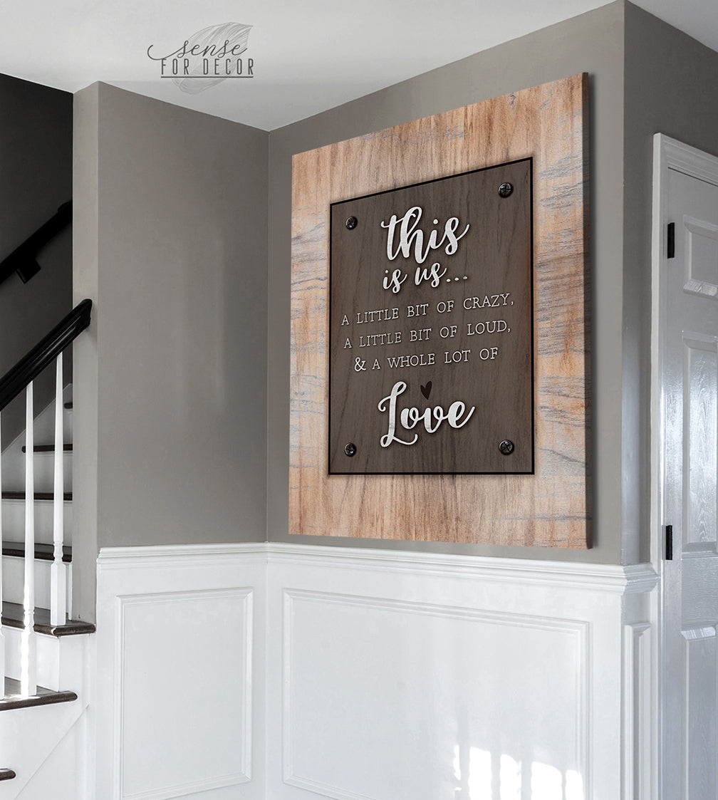 Family Wall Art 'This is us' V16: Wood Frame, Ready To Hang - 20% Off on 2 Items!