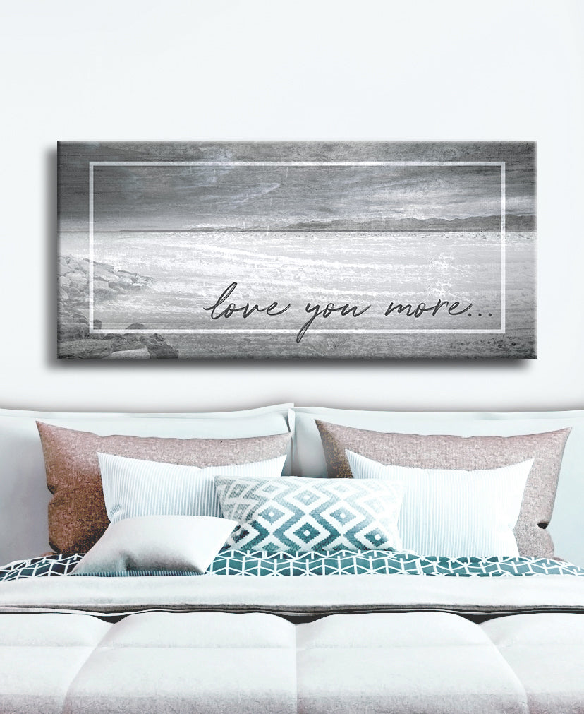 Hot! Couples Wall Art: Love You More V2 (Ready-To-Hang Wood Frame)