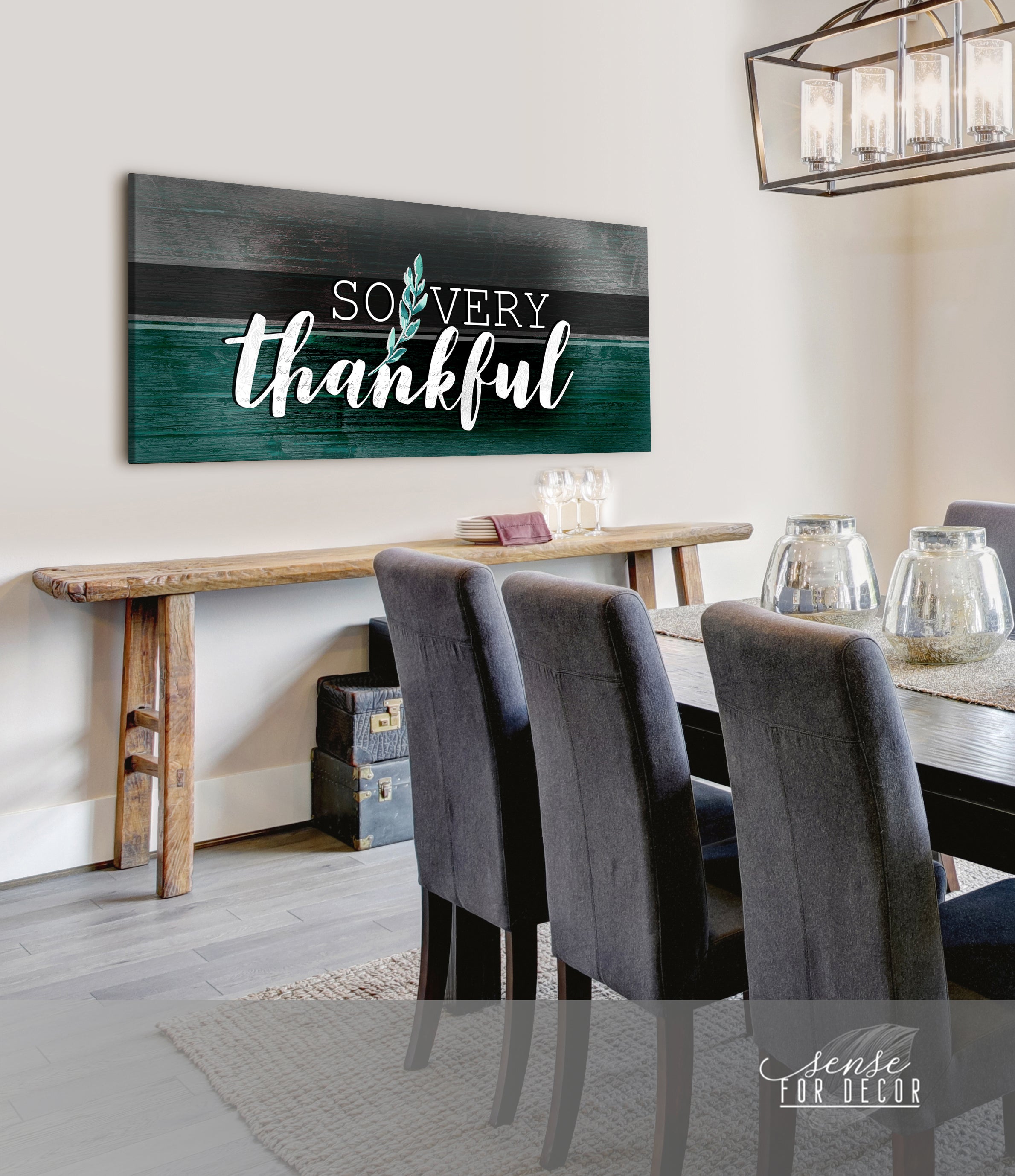 Christian Wall Art - 'So Very Thankful V26' with Wood Frame, Ready to Hang! Buy 2, Save 20%