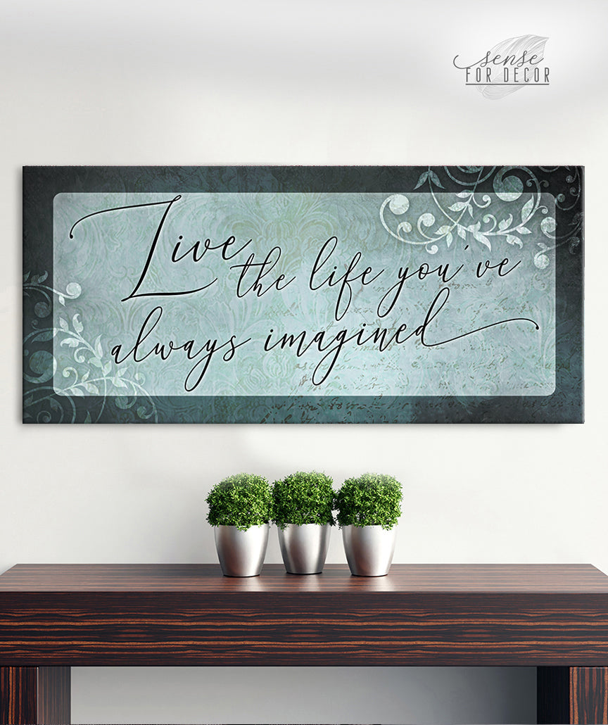 Inspiring Wood-Frame Wall Art: Live Your Dream Life, Ready To Hang