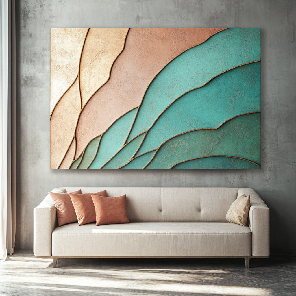 Serene Waves V2: High - Quality Wood - Framed Vibrant Canvas Art