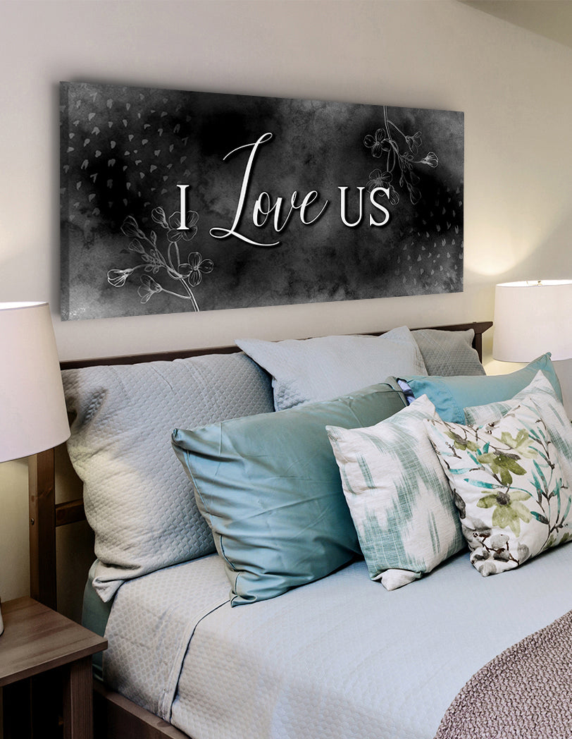 Hot! Couples Wall Art: 'I Love Us' V5 - Wood Frame, Ready To Hang