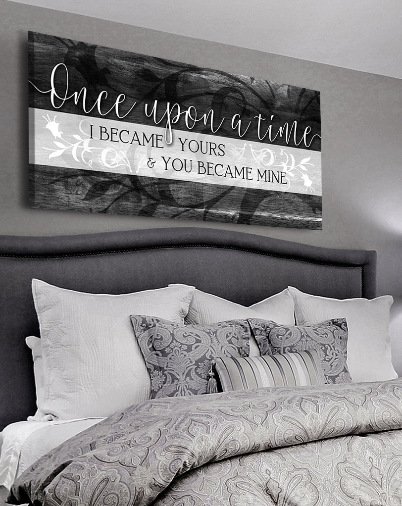 High - quality Wood - framed Couples Wall Art: Once I Became Yours (Ready To Hang)