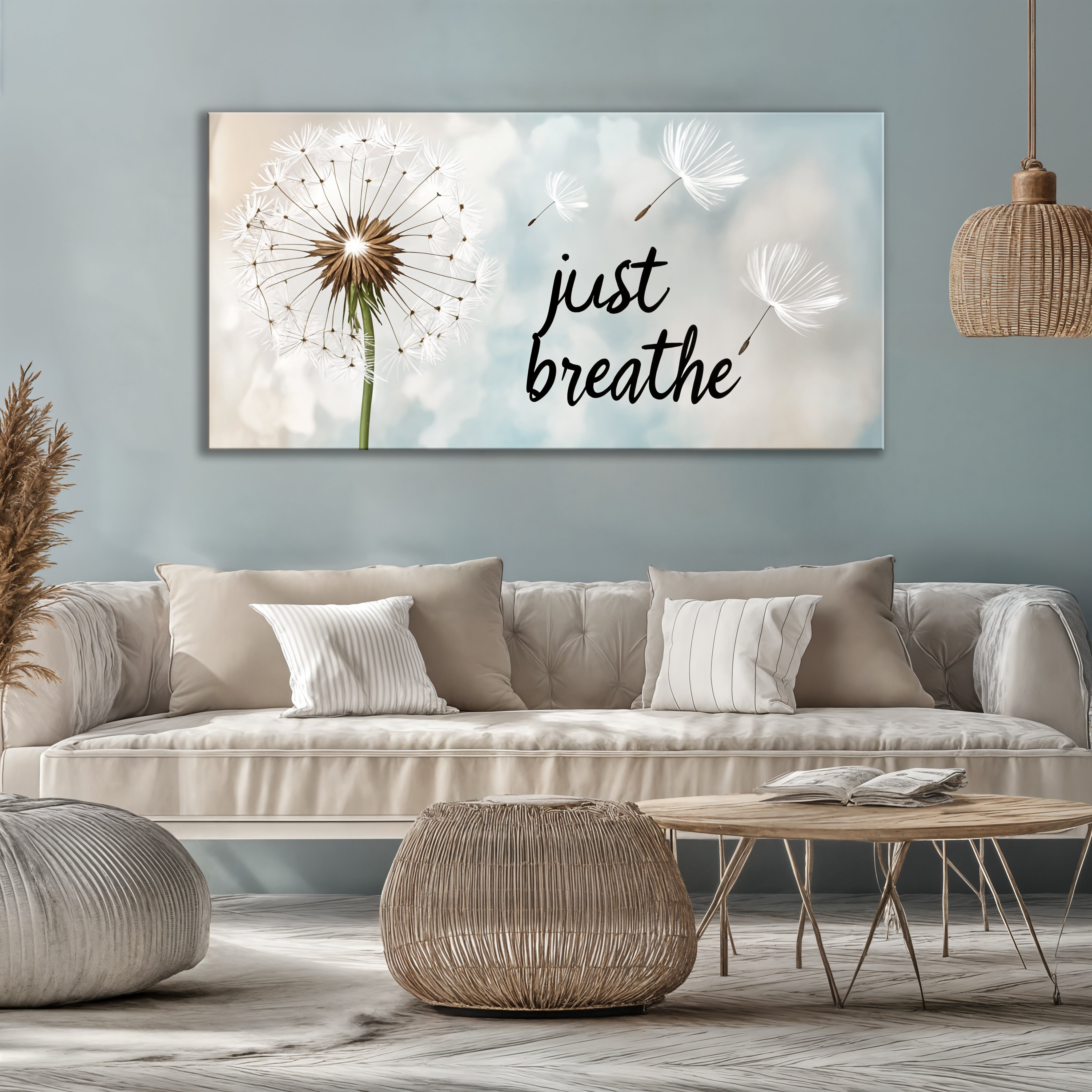 Just Breathe: Dandelion Serenity V2 - Canvas Art with 20% Off for 2 Items Purchase
