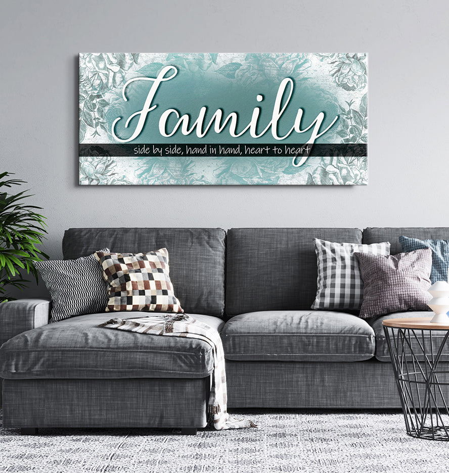 Hot Deal! Family Wall Art - Family Side by Side V3 with Wood Frame, Ready To Hang
