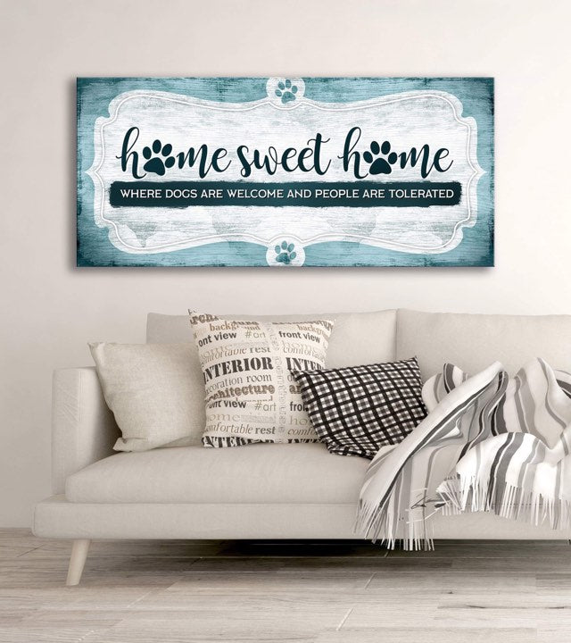 Exclusive Offer! Ready-to-Hang Wood Frame Pet Wall Art - Home for Dog Lovers
