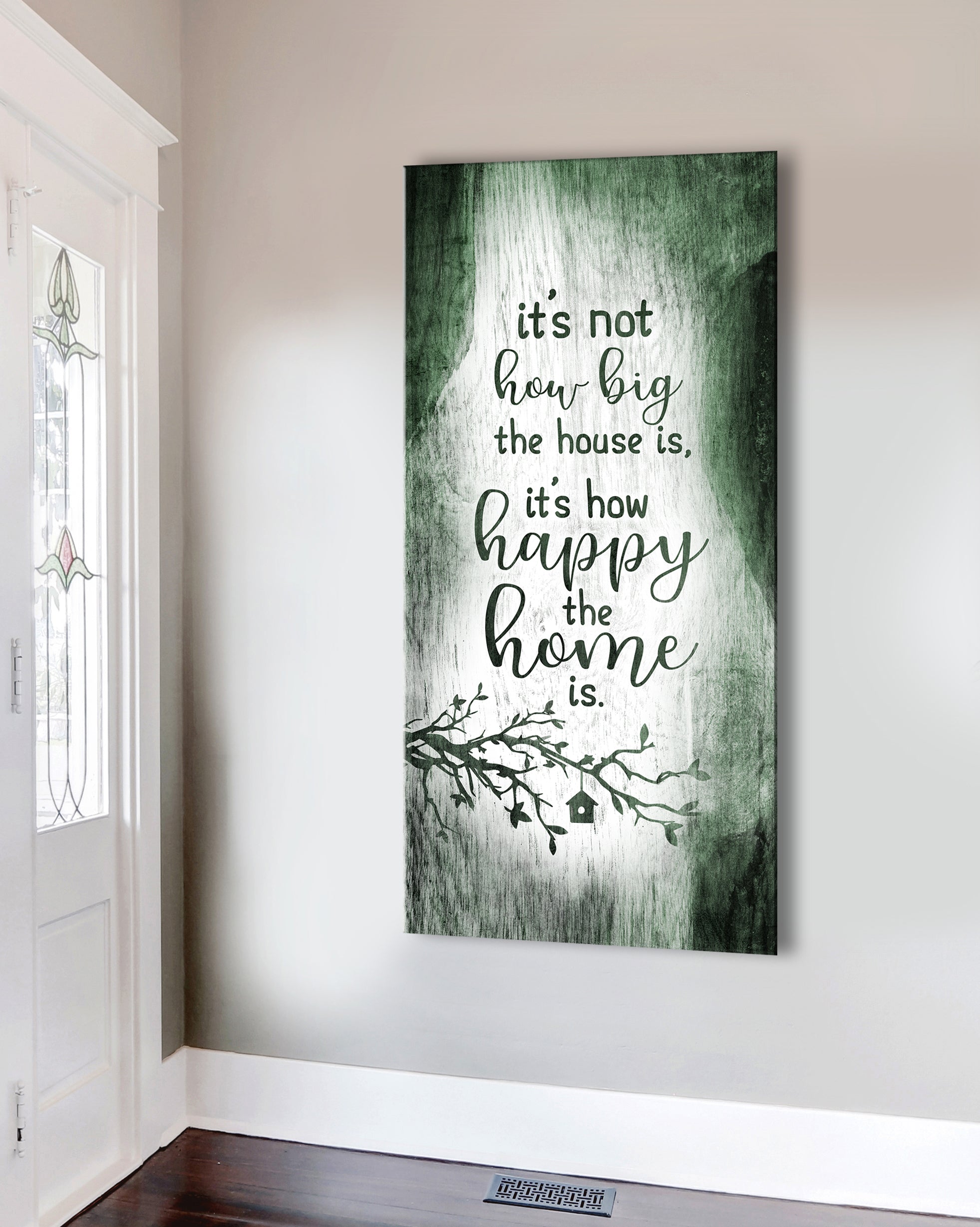 Hot Deal! Home Wall Art - It's Not About House Size V2 with Wood Frame, Ready To Hang