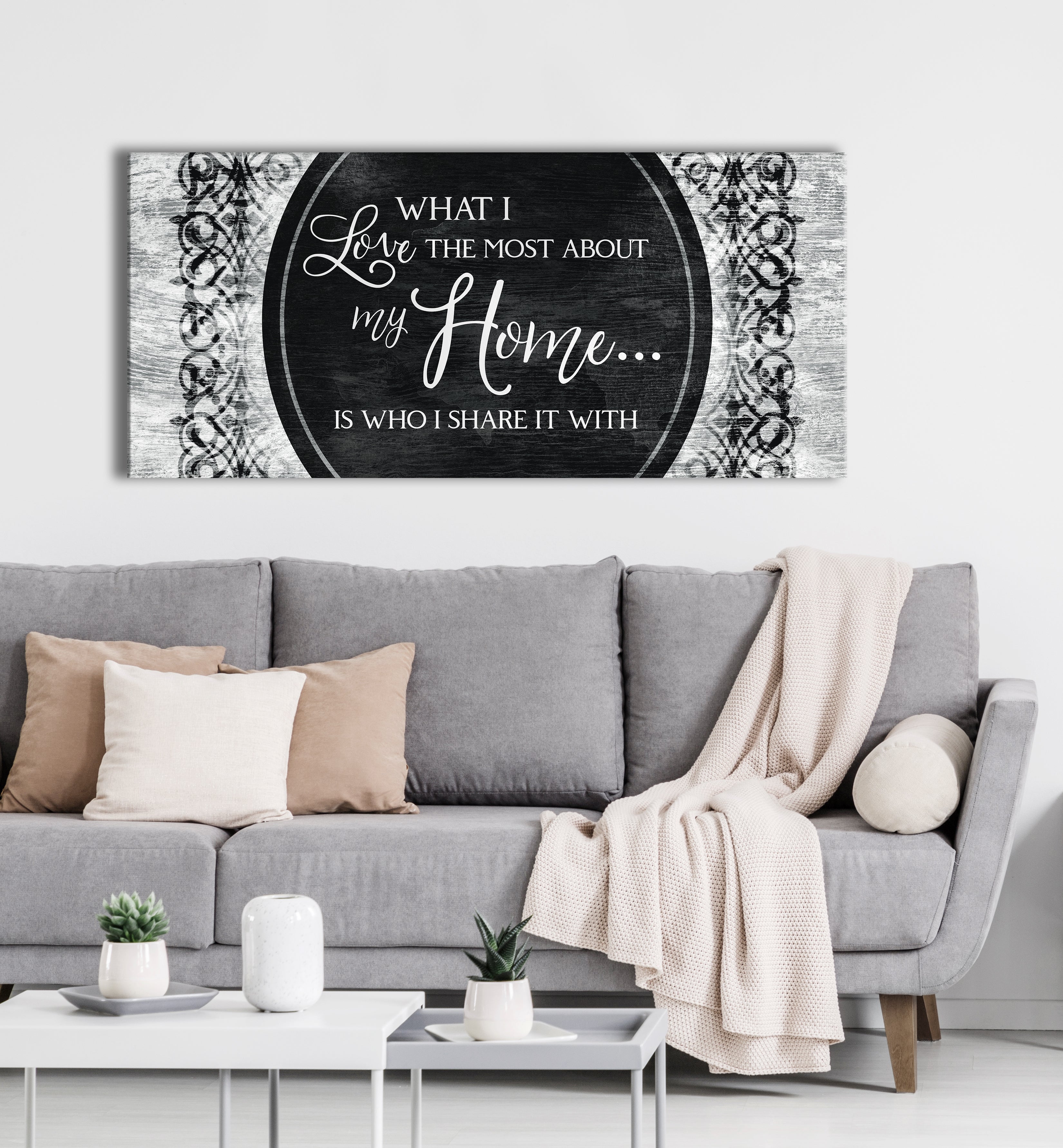 Hot! What I Love Most About My Home V6 Wood Frame Wall Art, Ready To Hang