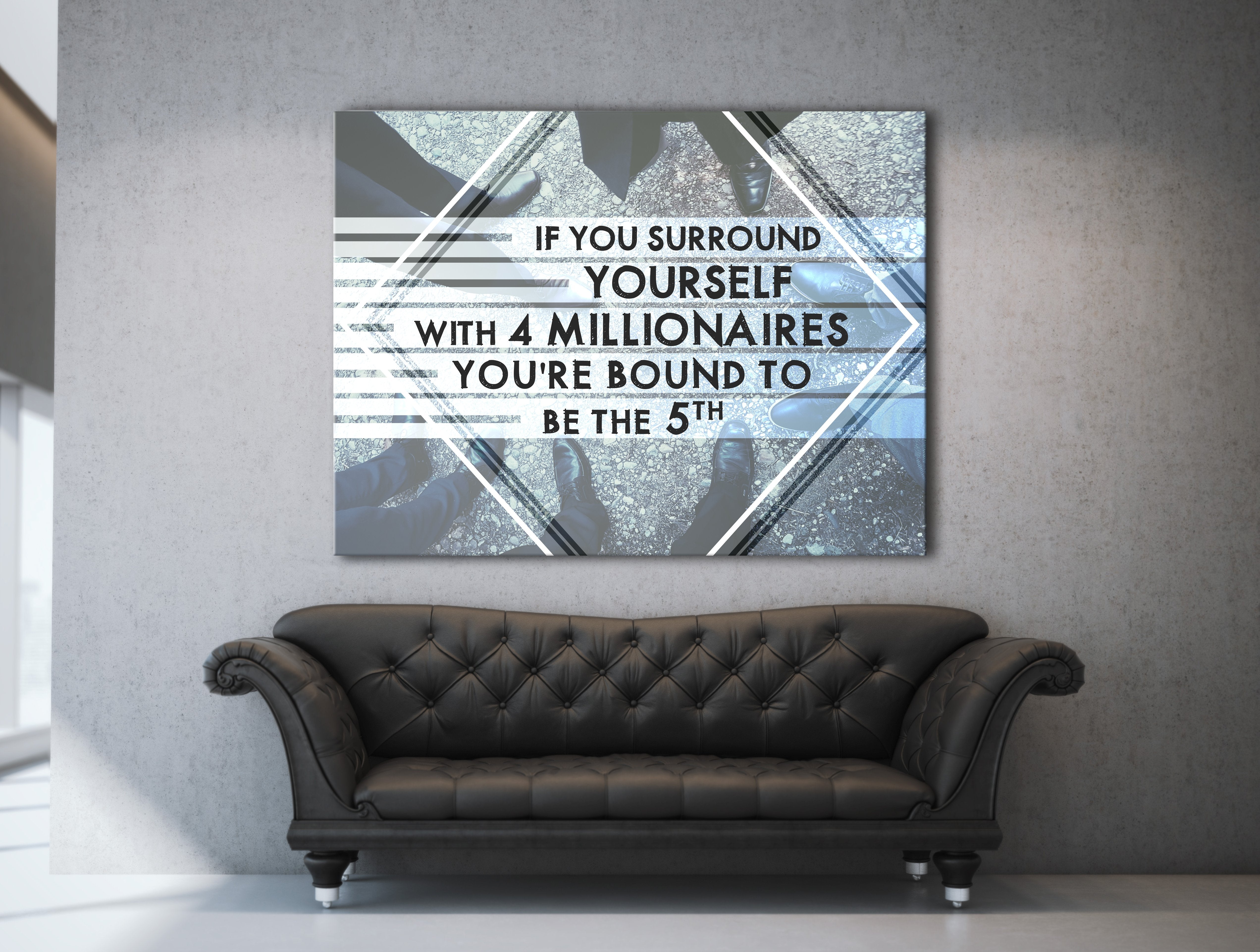 Exclusive 5th Millionaire Business Wall Art (Wood Frame, Ready To Hang) - Buy 2, Save 20%