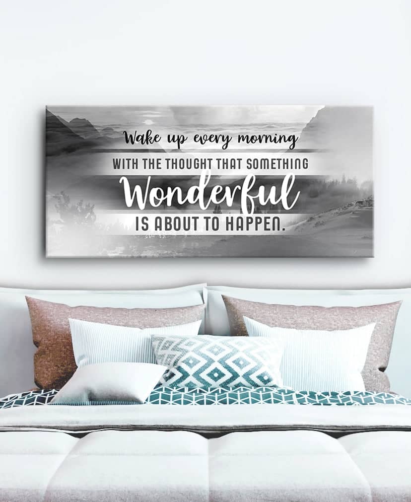 Ready-to-Hang Wood Frame Bedroom Wall Art for a Fresh Morning Start