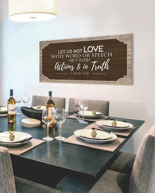 High - Quality Christian Wall Art with Wood Frame, Ready To Hang: Love Beyond Words