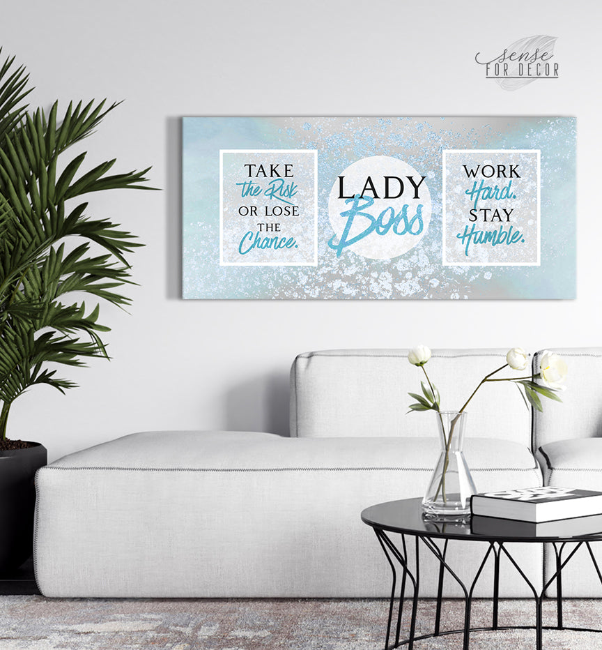Powerful Lady Boss Wall Art with Wood Frame (Ready to Hang) - Buy 2, Save 20%