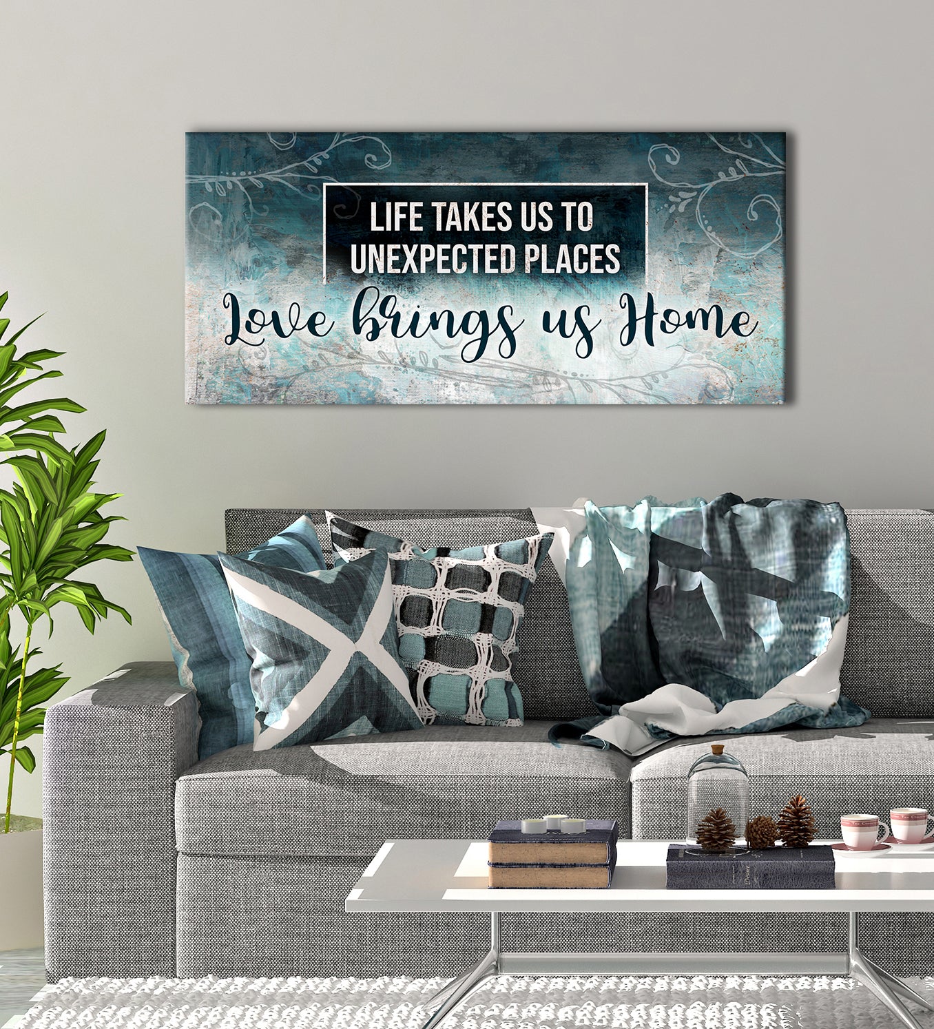 Exclusive! Ready-to-Hang Wood Frame Home Wall Art: Life's Journey, Love's Return