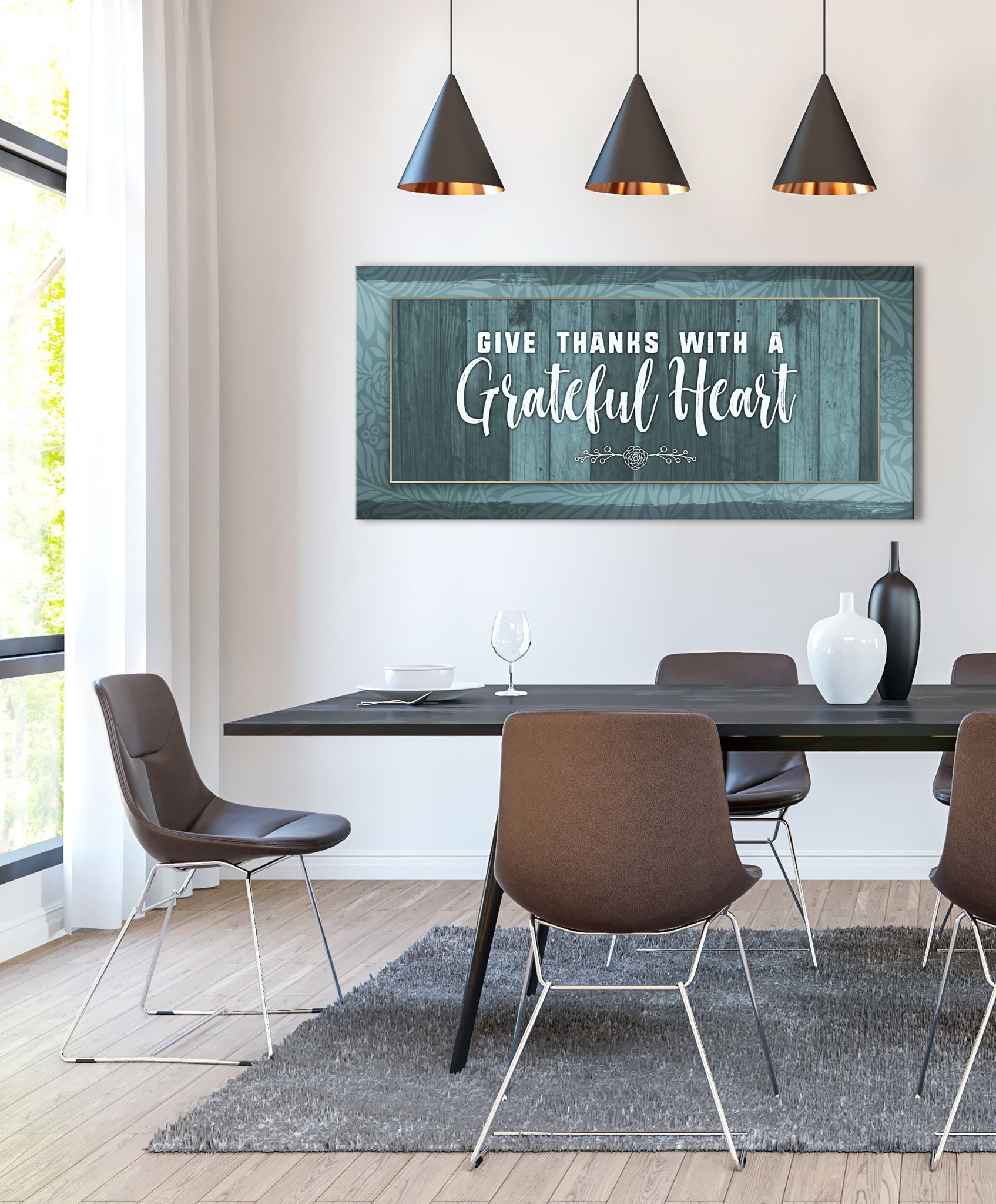 Exclusive Christian Wall Art: 'Give Thanks With A Grateful Heart' in Wood Frame, Ready To Hang - Buy 2 Get 20% Off!