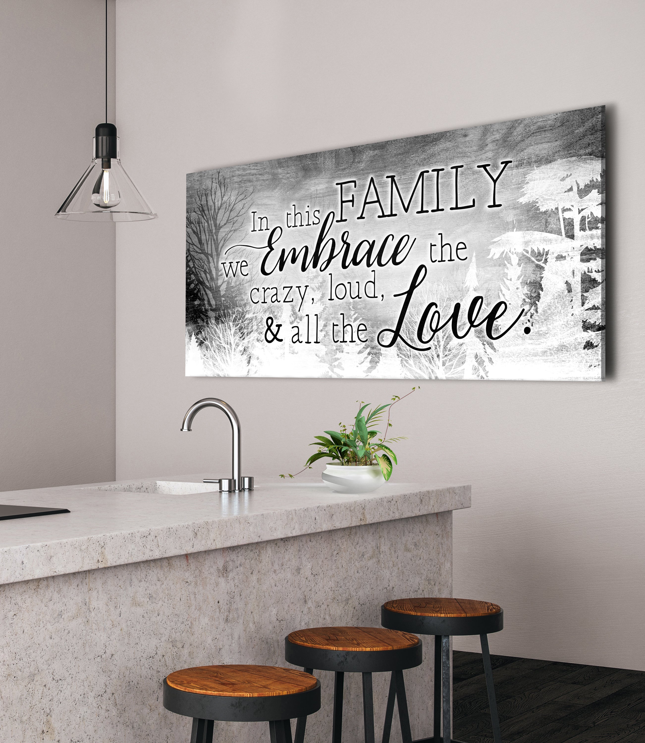 High - Quality Family Wall Art: Embrace Together in Wood - Framed Ready - to - Hang Style