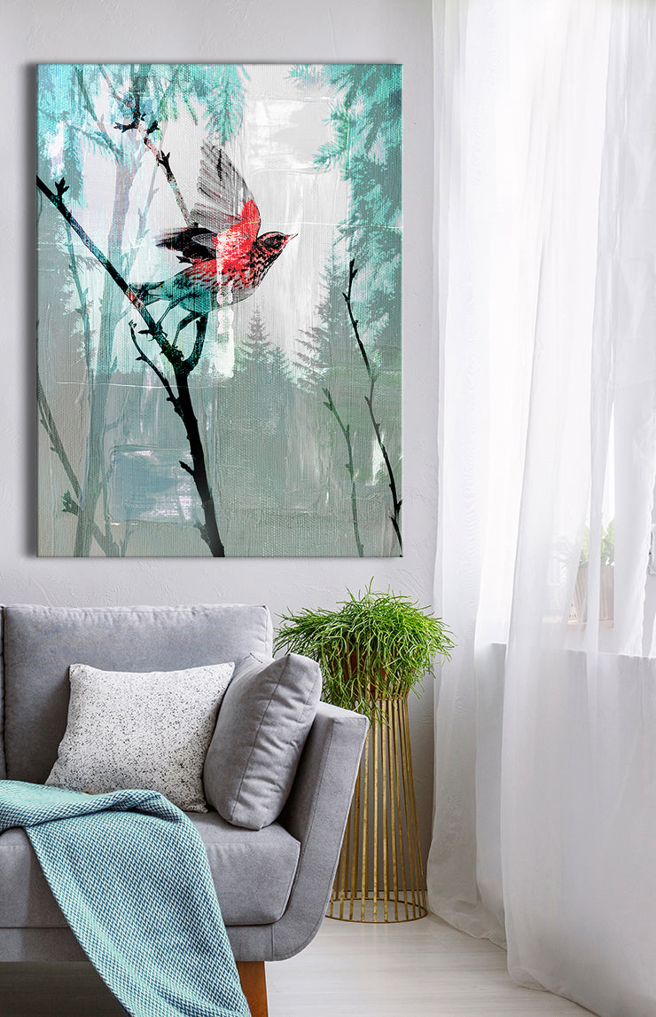 Exclusive Bird Forest Wall Art with Wood Frame - Ready to Hang! Buy 2 Save 20%