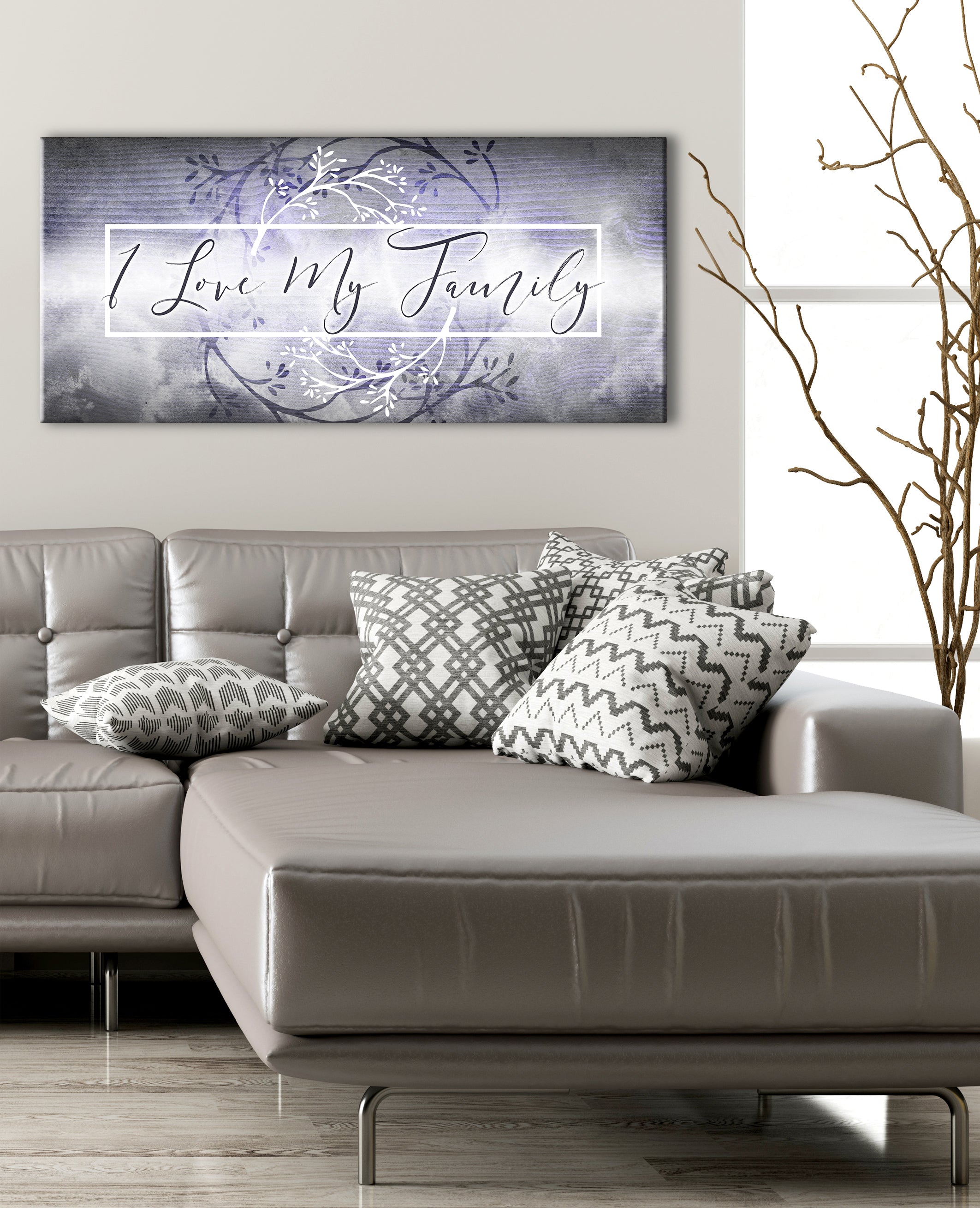 Exclusive Family Wall Art - 'I Love My Family' with Wood Frame, Ready to Hang! Buy 2 Save 20%