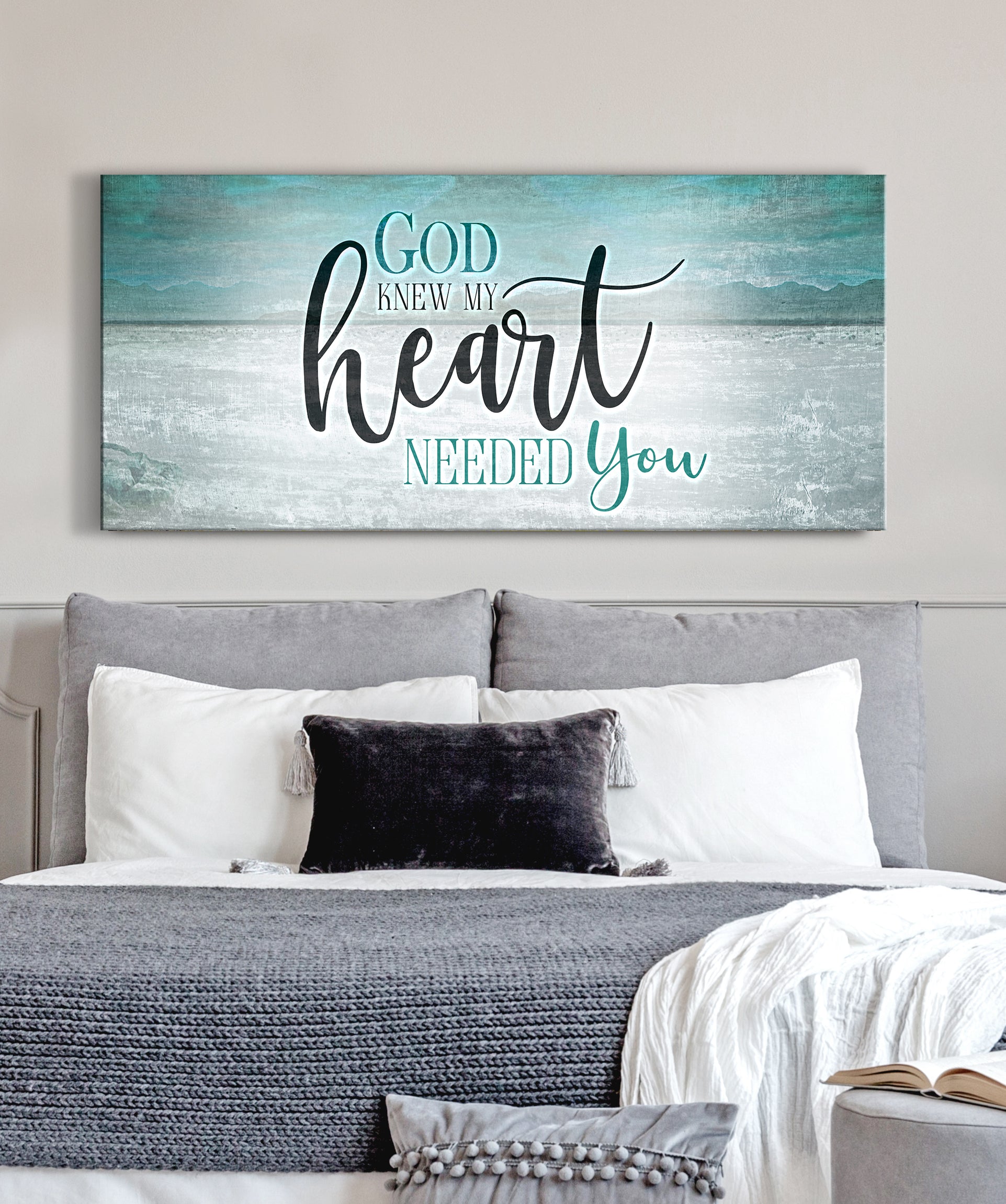 Hot Deal! Christian God Knew V10 Wood Frame Wall Art (Ready To Hang)