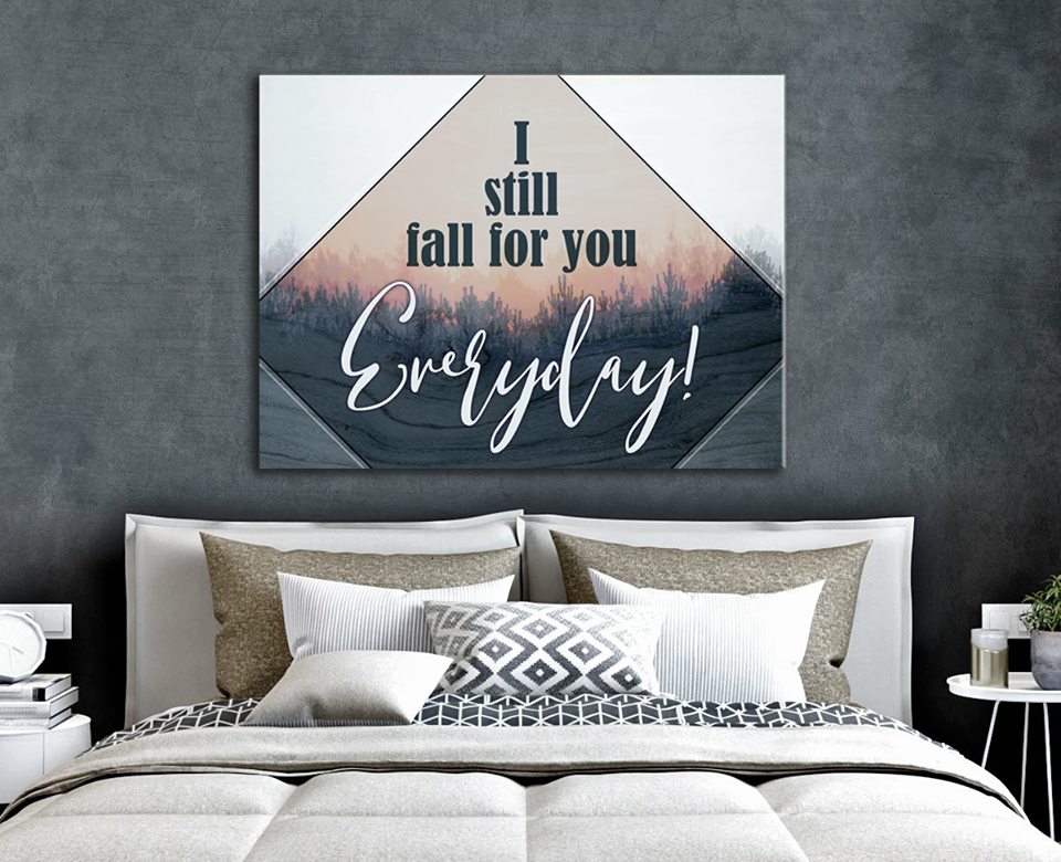 Hot Deal! Ready - To - Hang Wood - Framed Couples Wall Art: I Still Fall For You V2