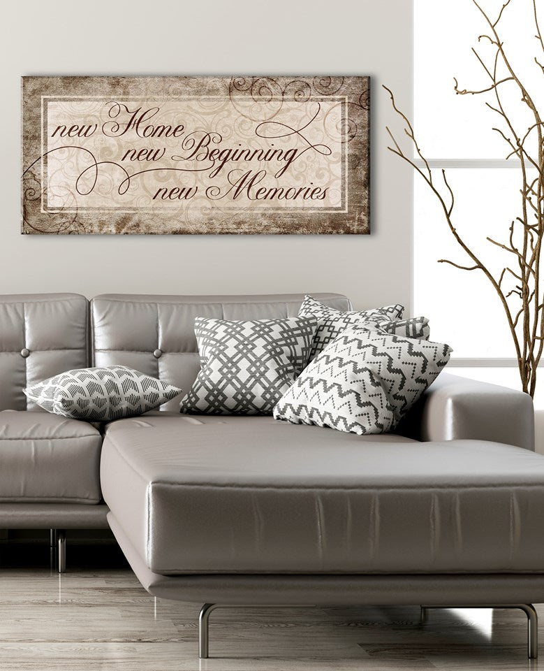Exclusive! New Home New Beginning V9 Wood Framed Wall Art Ready To Hang