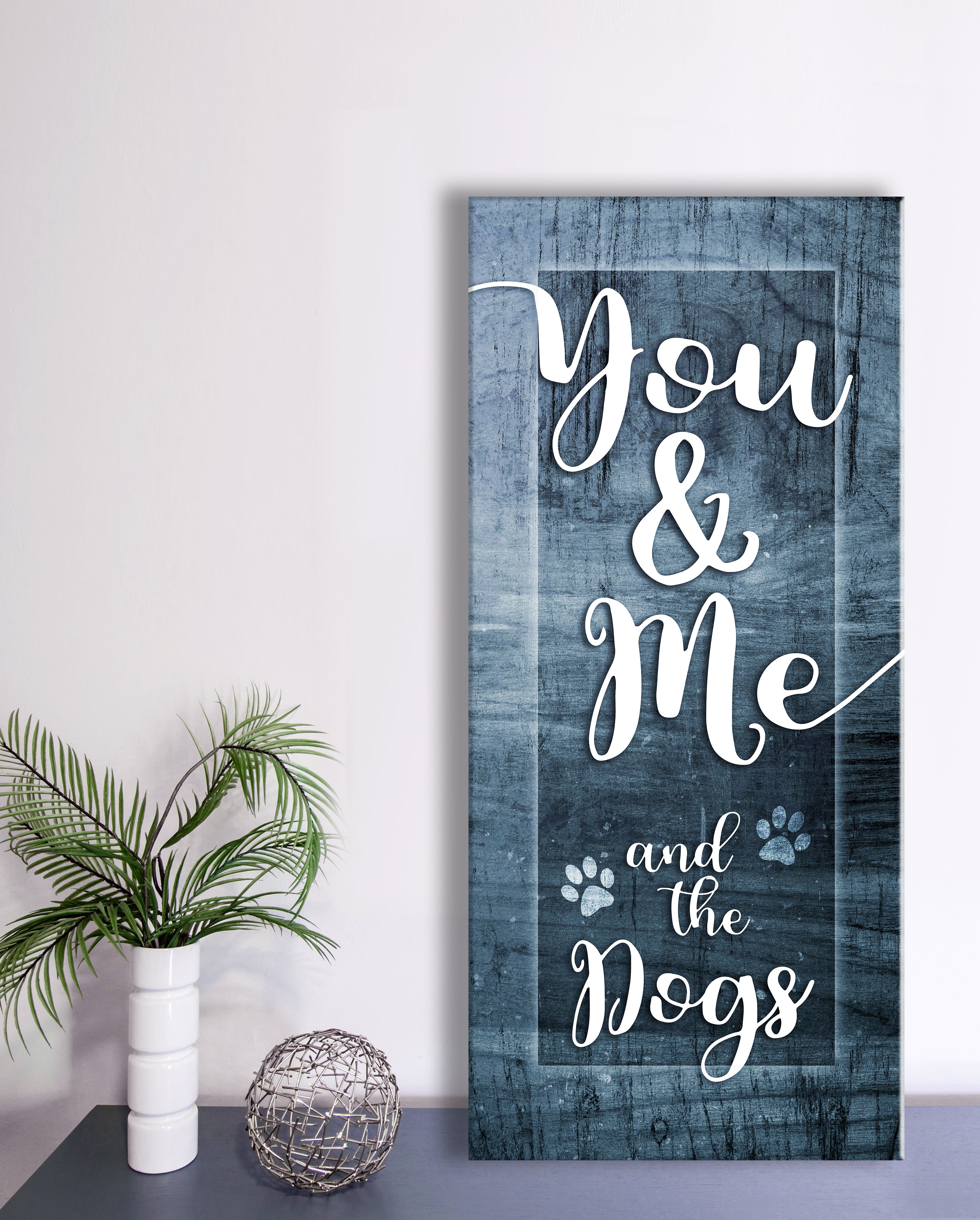 Exclusive Pet Wall Art: 'You, Me And The Dogs' V7 with Wood Frame, Ready to Hang - Buy 2 Get 20% Off!