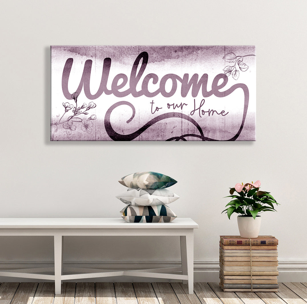 Hot! Welcome To Our Home V11 Wall Art - Wood Frame, Ready To Hang