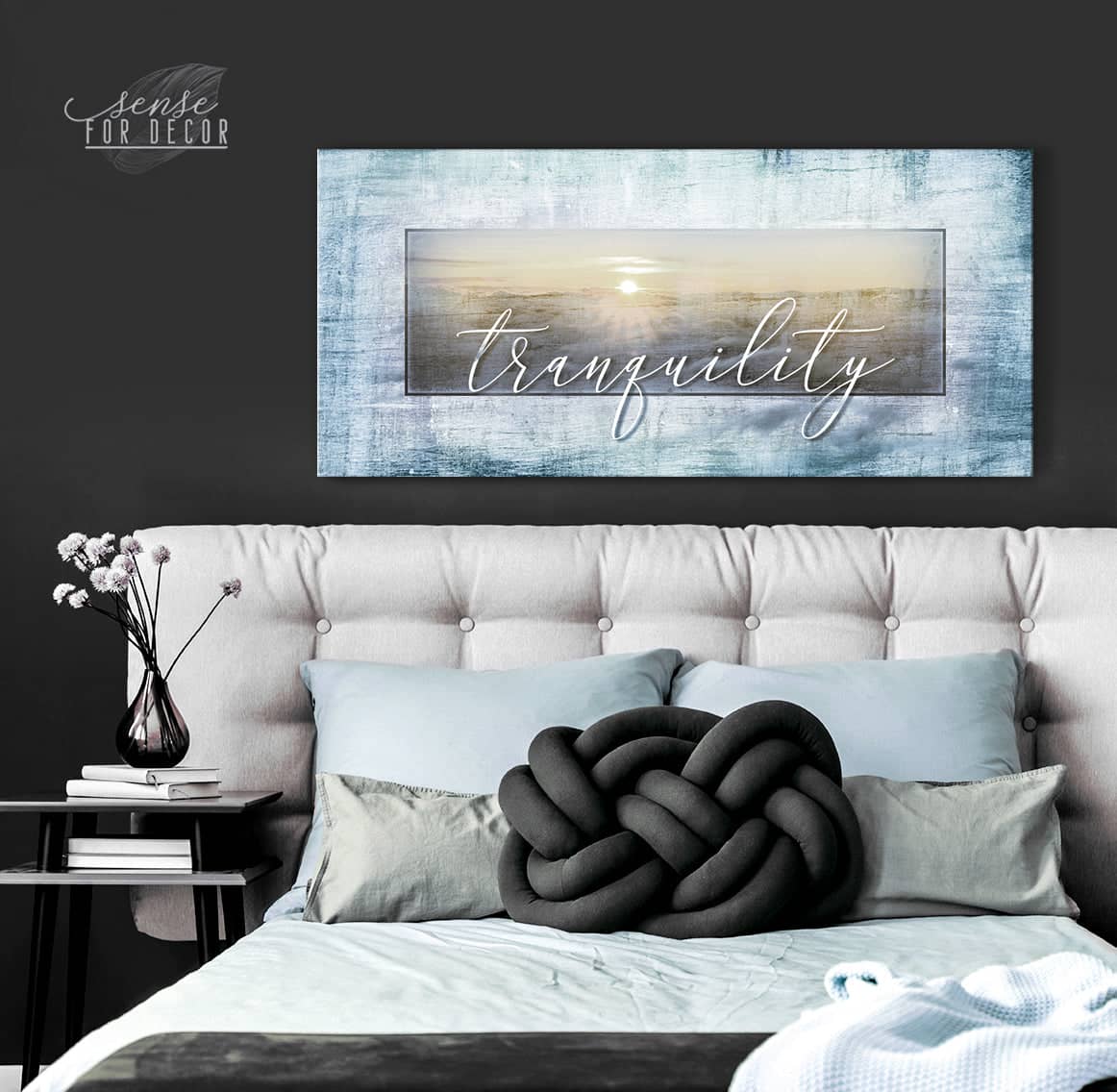 Tranquility Bedroom Wall Art with Wood Frame - Ready to Hang! Buy 2, Save 20%