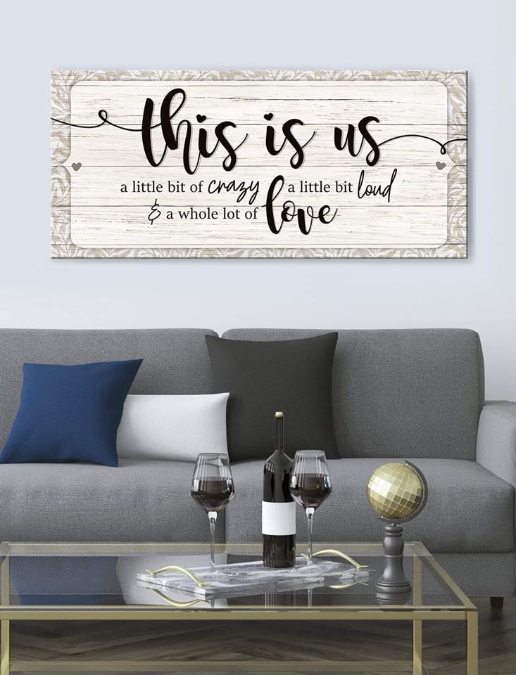 Hot Deal! Family Wall Art: 'This Is Us - A Bit of Crazy' (Wood Frame, Ready to Hang)
