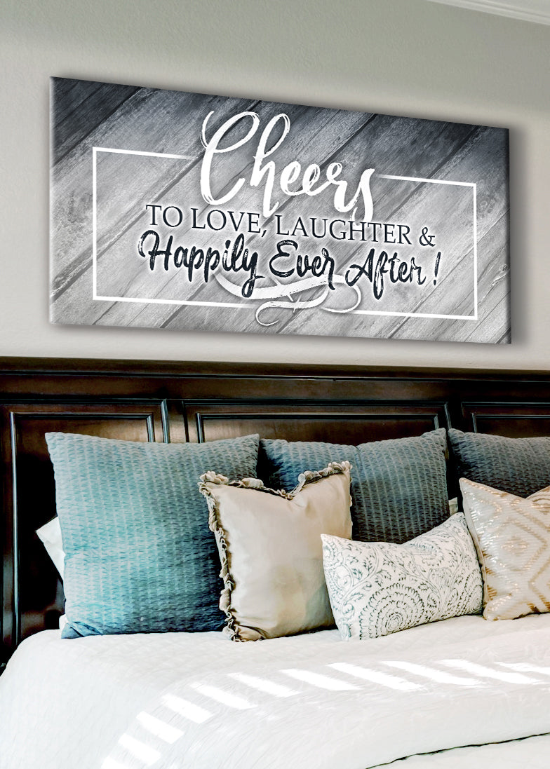 Cheers To Love v2 Wood Frame Wall Art - Ready To Hang! Buy 2, Save 20%