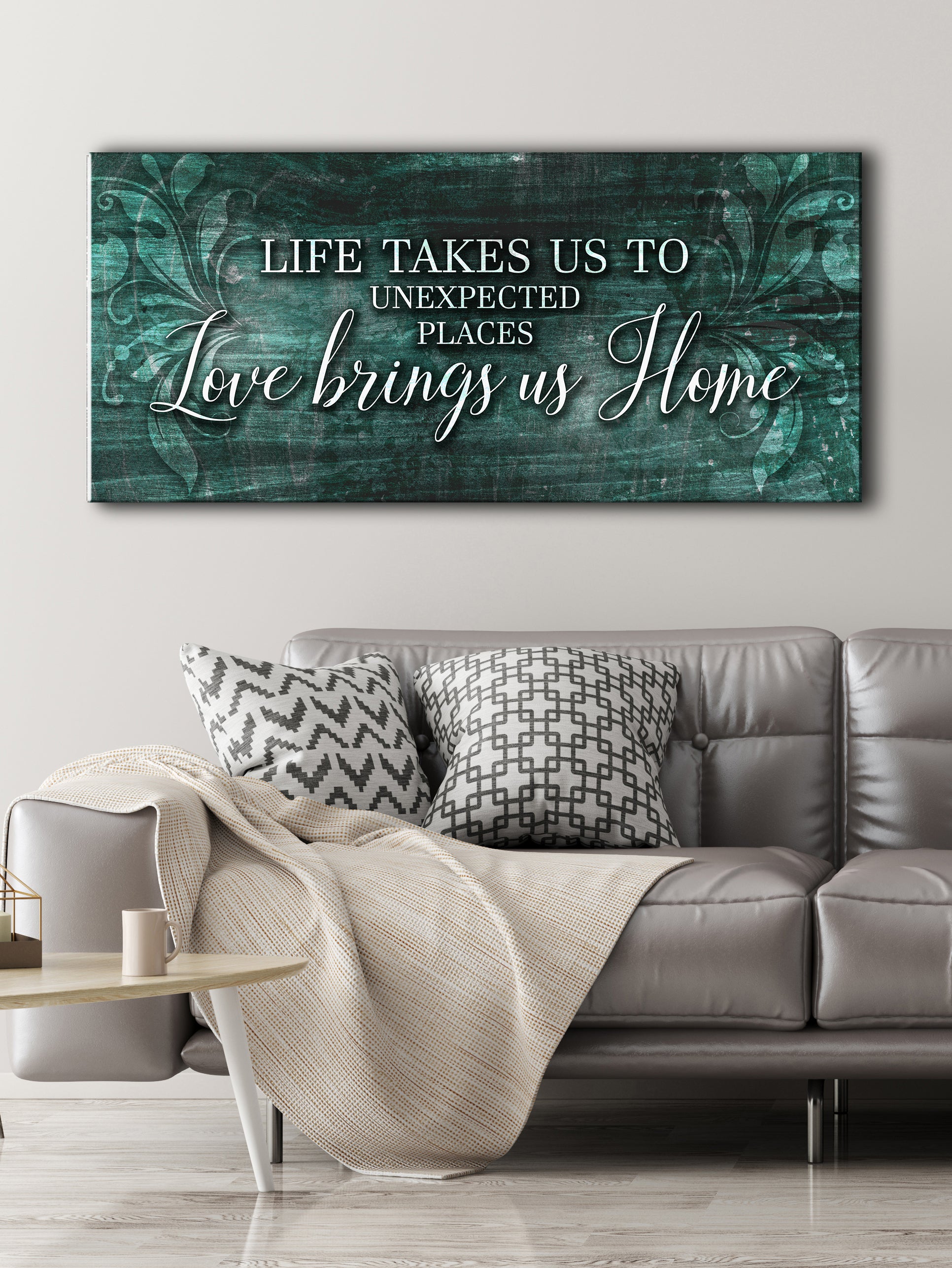 Hot Deal! Ready-to-Hang Wood Frame Home Wall Art - Life Leads to Unexpected Places V2